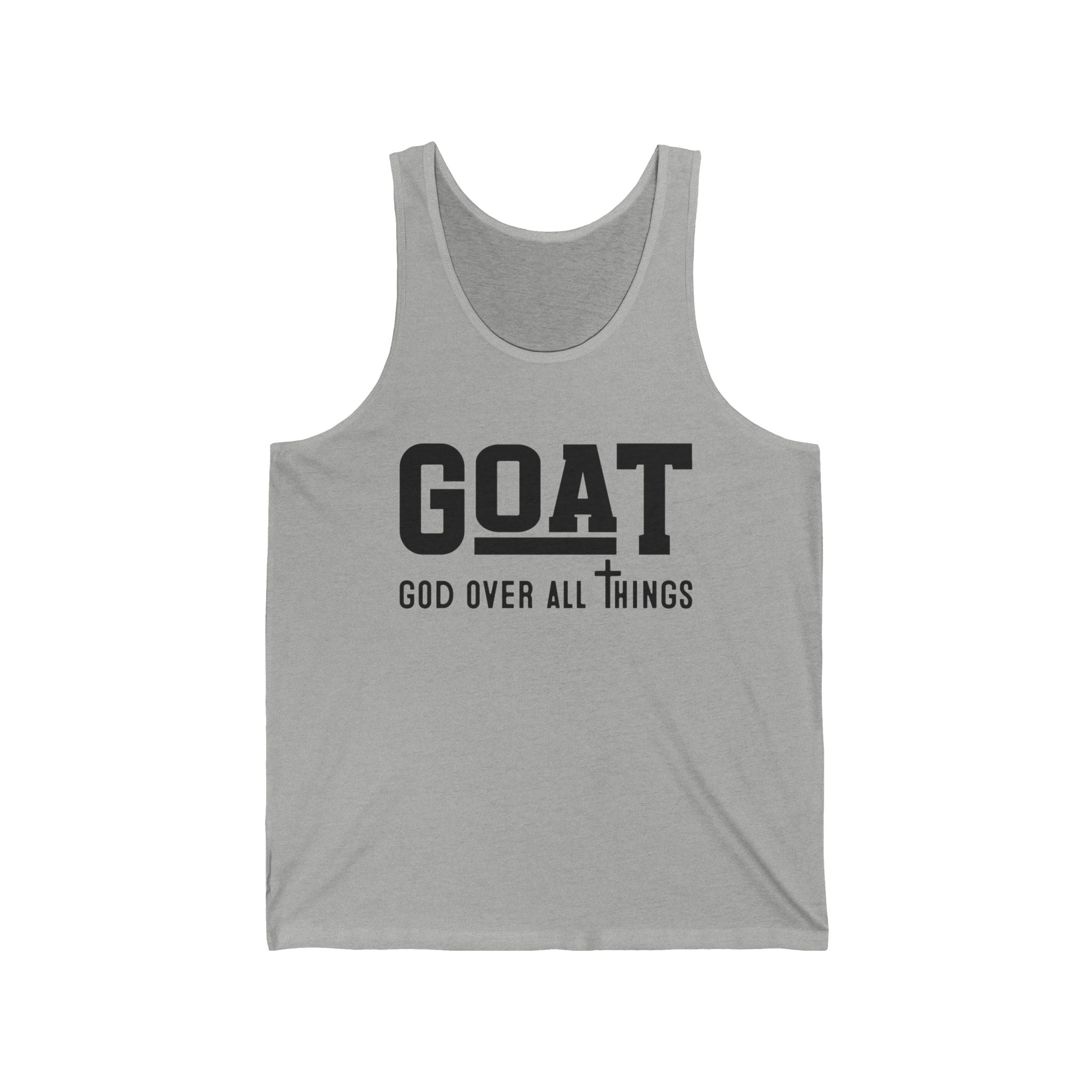 Faith Based Teens Tank Top GOAT - God Over All Things | Tank Top by atgodanddesigns