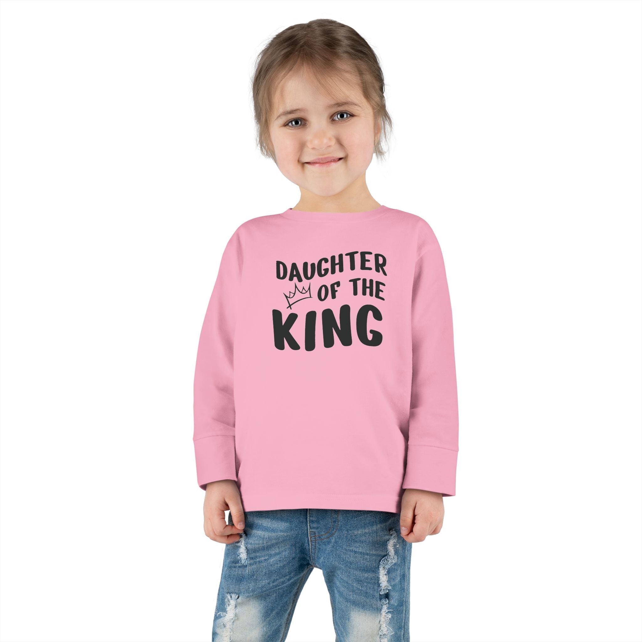 Faith Based Toddler Girls Long Sleeve T-Shirt - Daughter Of The King | Kids clothes by atgodanddesigns