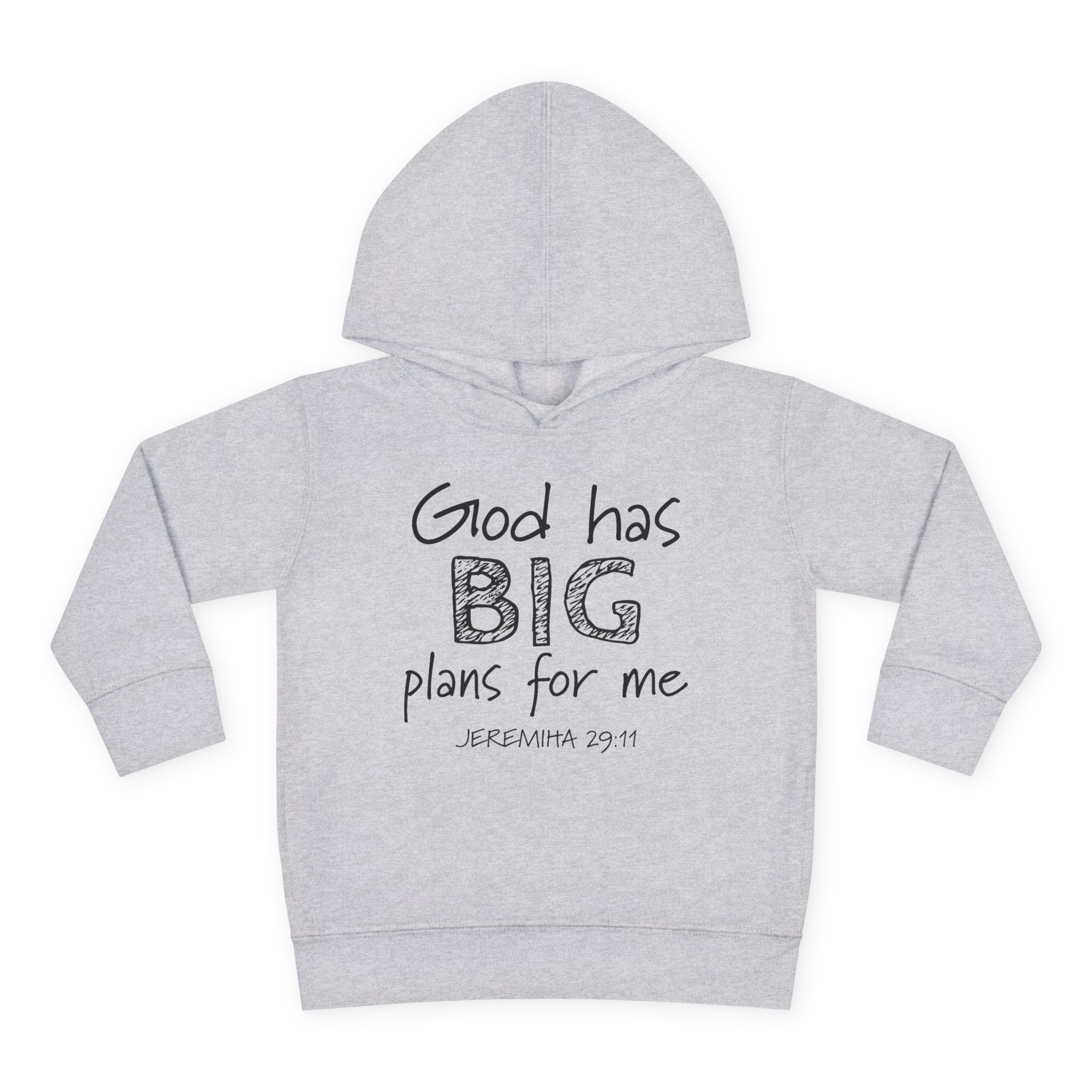 Faith Based Toddler Hoodie - God Has Big Plans For Me | Kids clothes by atgodanddesigns