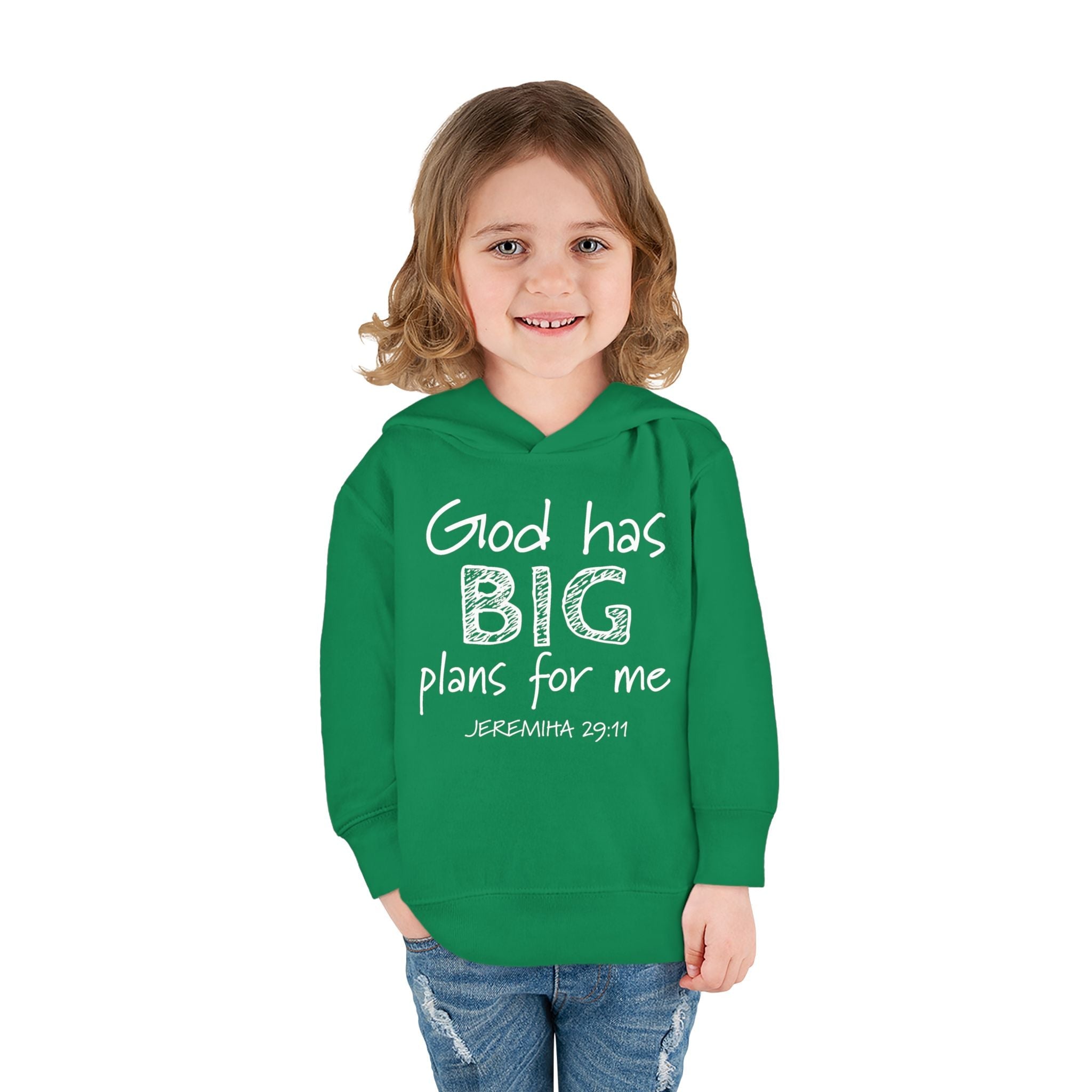 Faith Based Toddler Hoodie - God Has Big Plans For Me | Kids clothes by atgodanddesigns