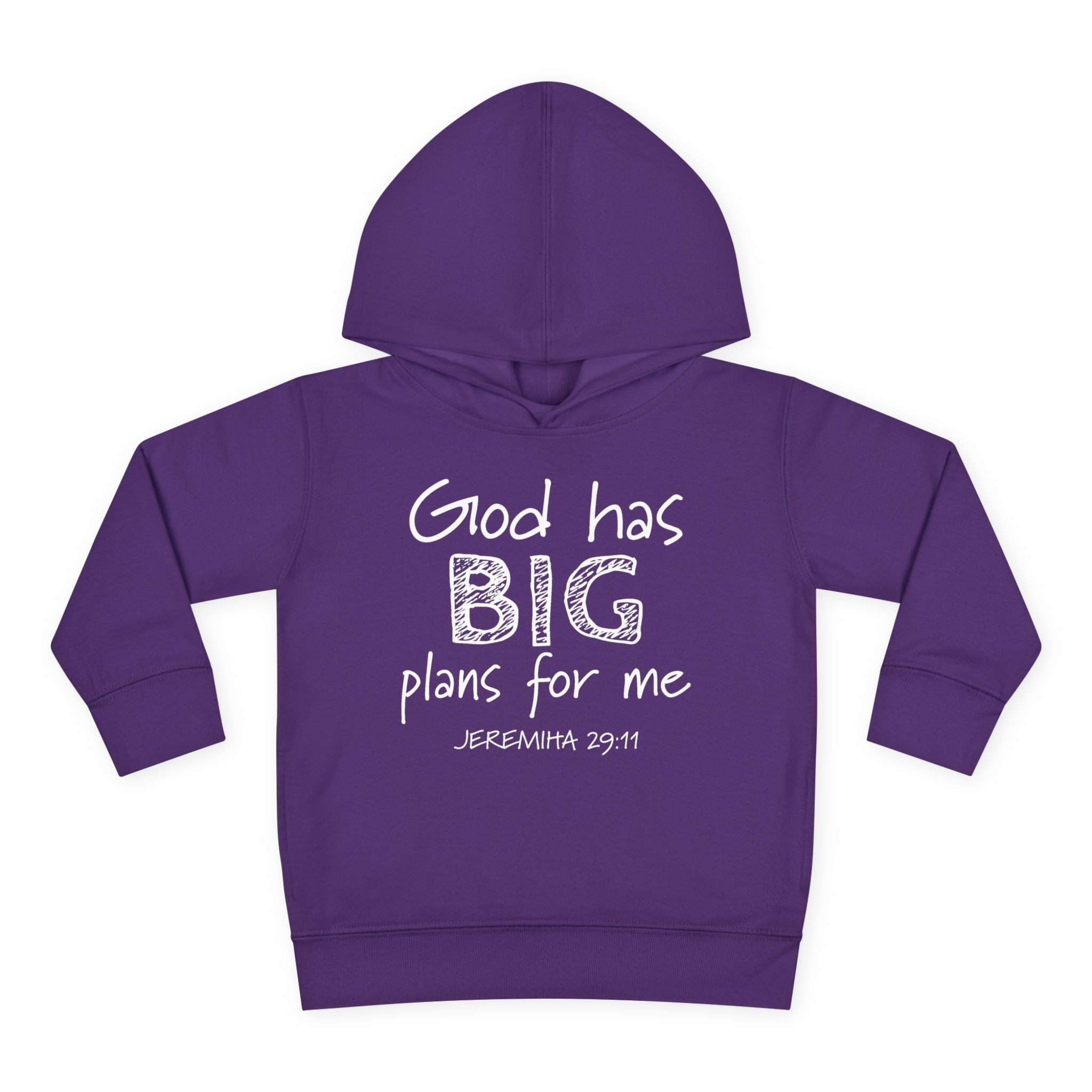 Faith Based Toddler Hoodie - God Has Big Plans For Me | Kids clothes by atgodanddesigns