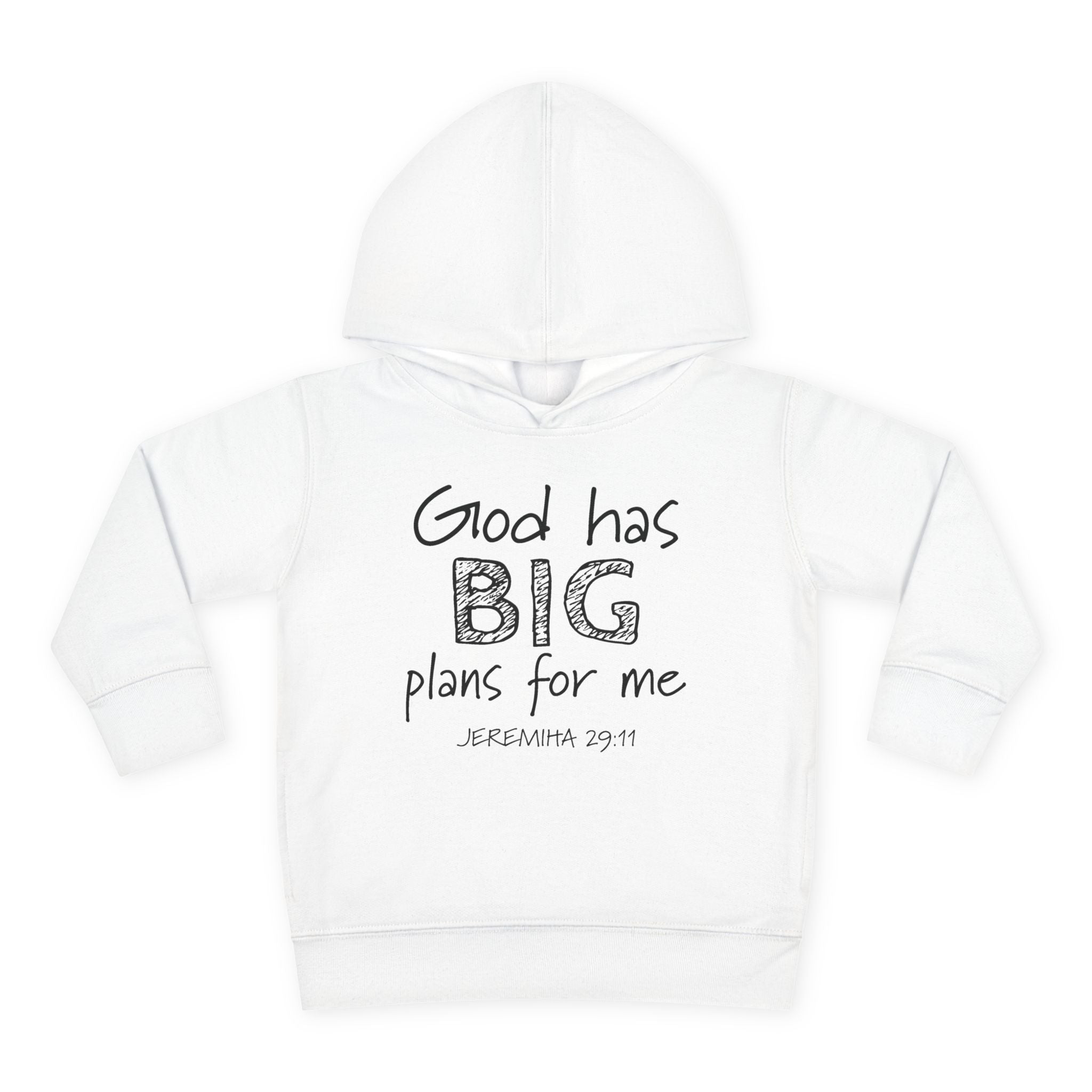 Faith Based Toddler Hoodie - God Has Big Plans For Me | Kids clothes by atgodanddesigns
