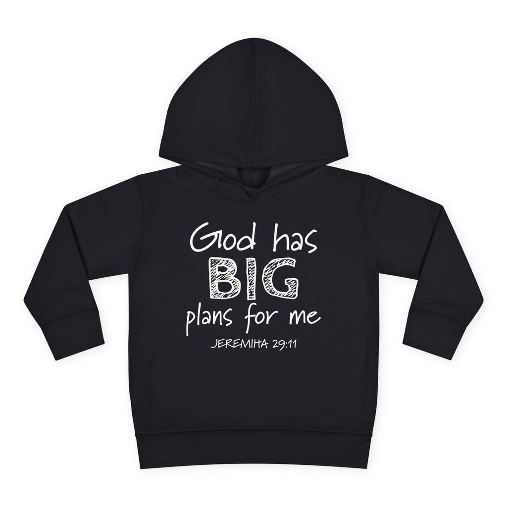 Faith Based Toddler Hoodie - God Has Big Plans For Me | Kids clothes by atgodanddesigns