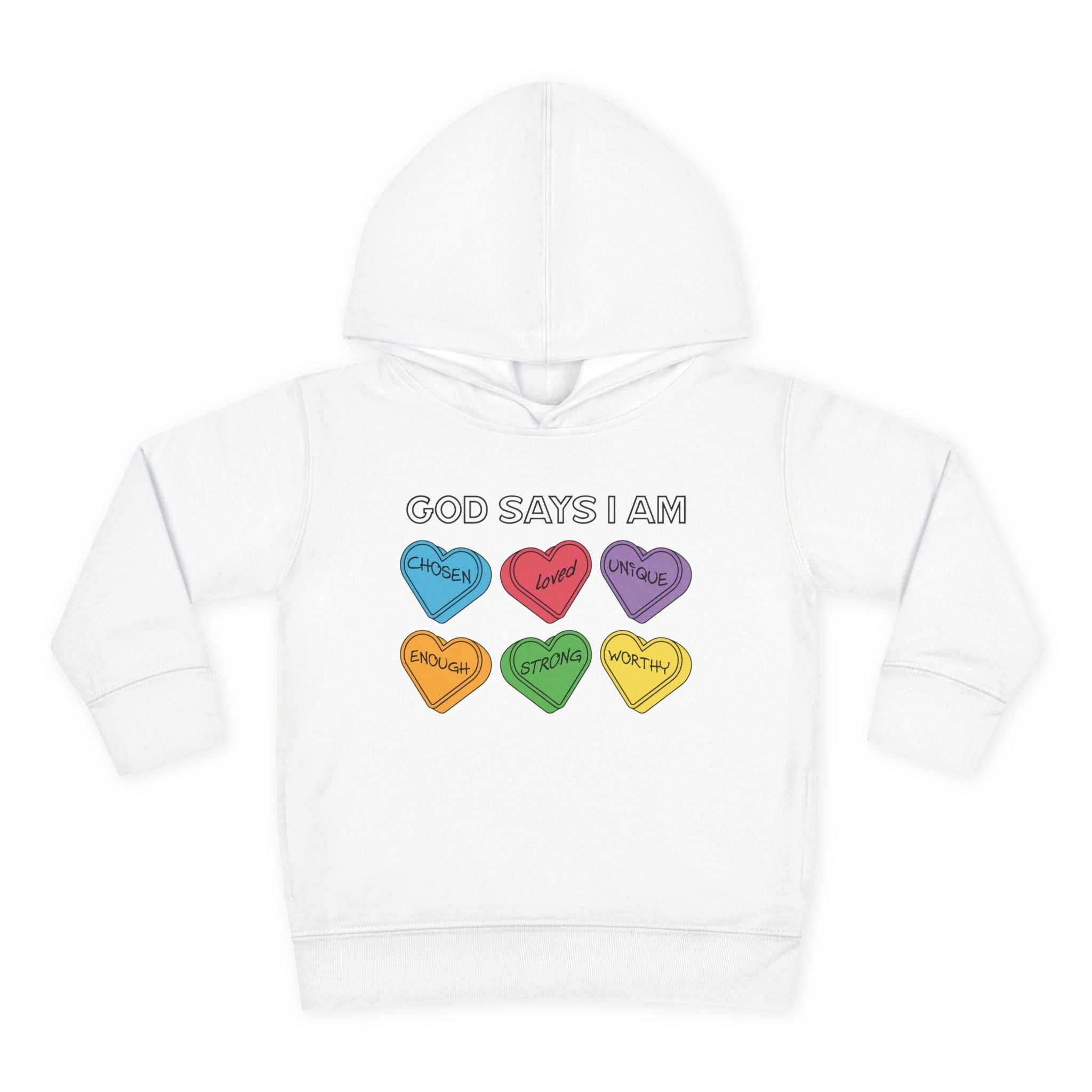 Faith Based Toddler Hoodie - God Says I Am | Kids clothes by atgodanddesigns
