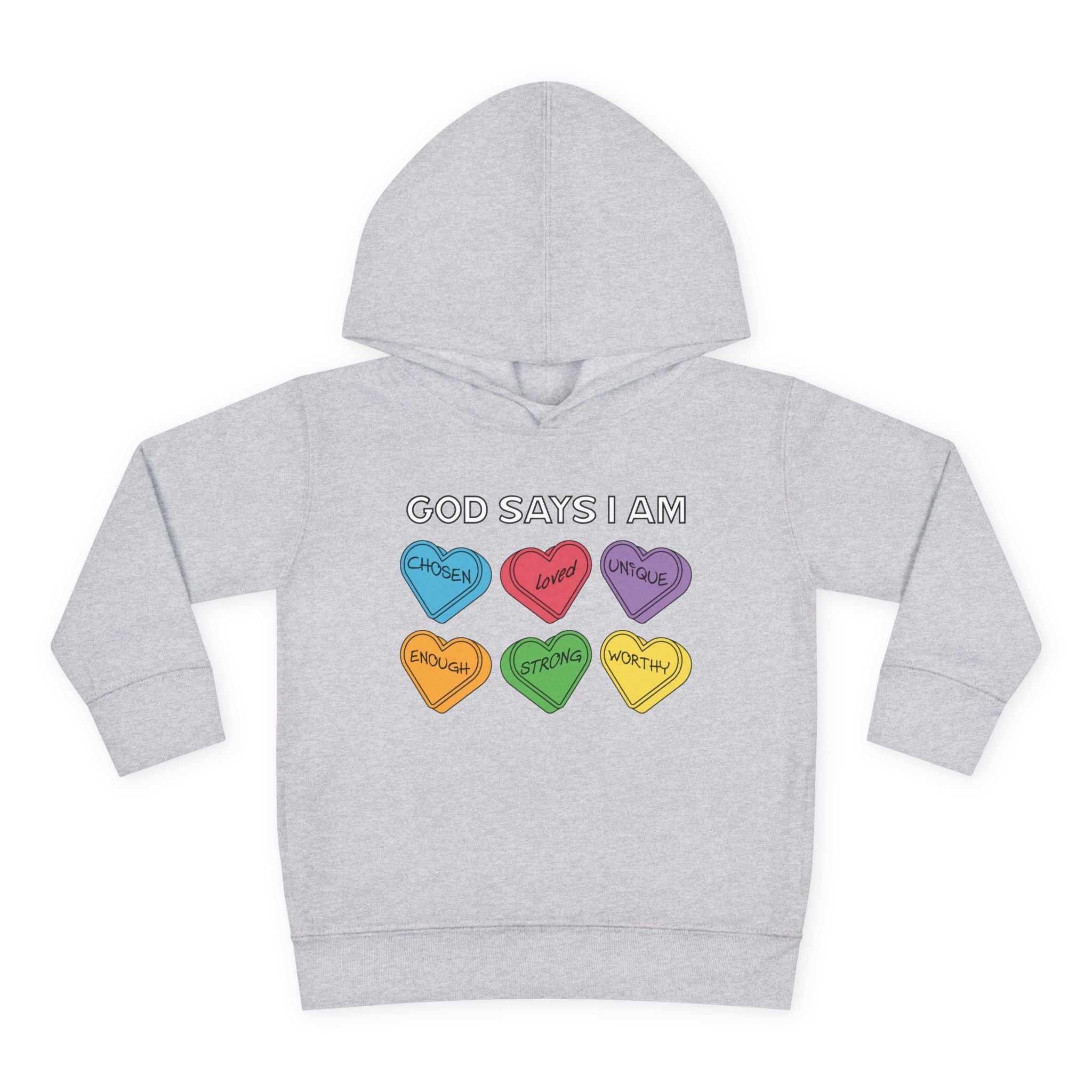 Faith Based Toddler Hoodie - God Says I Am | Kids clothes by atgodanddesigns