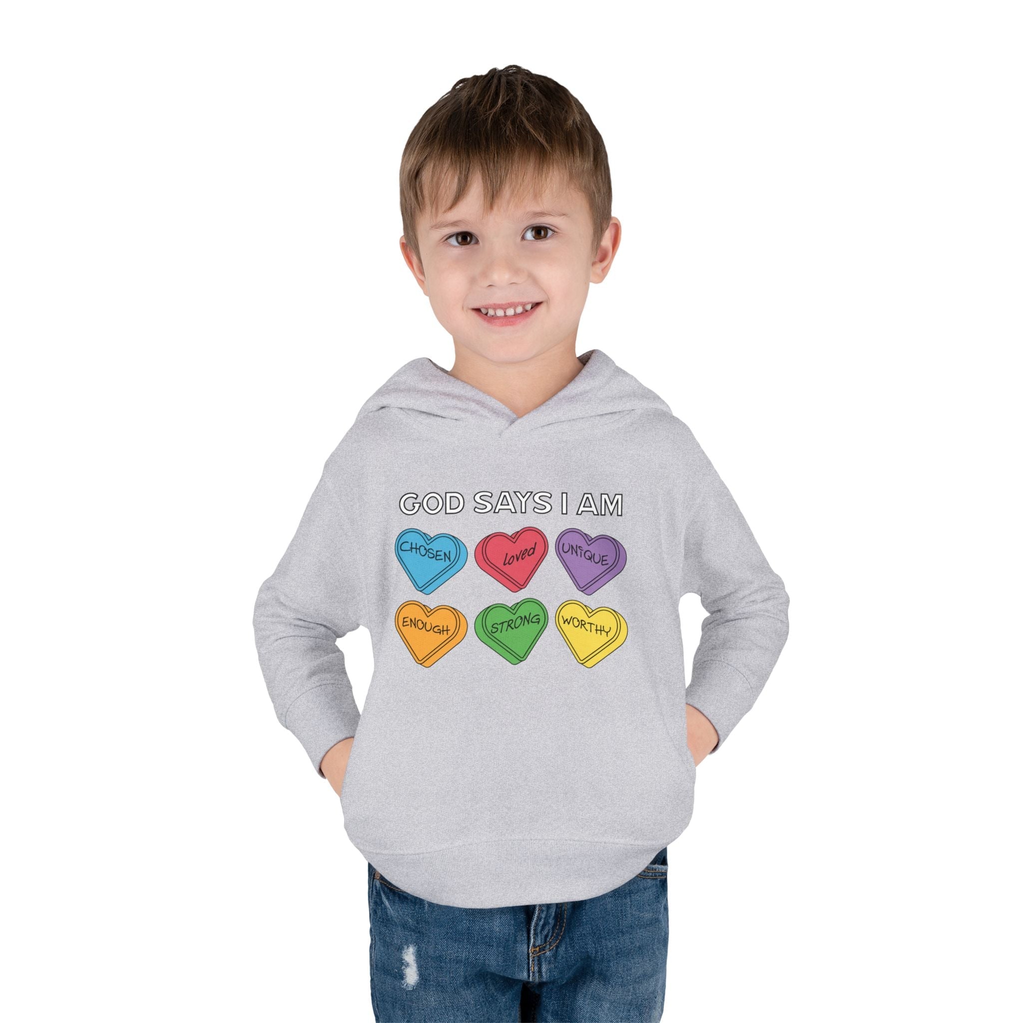 Faith Based Toddler Hoodie - God Says I Am | Kids clothes by atgodanddesigns