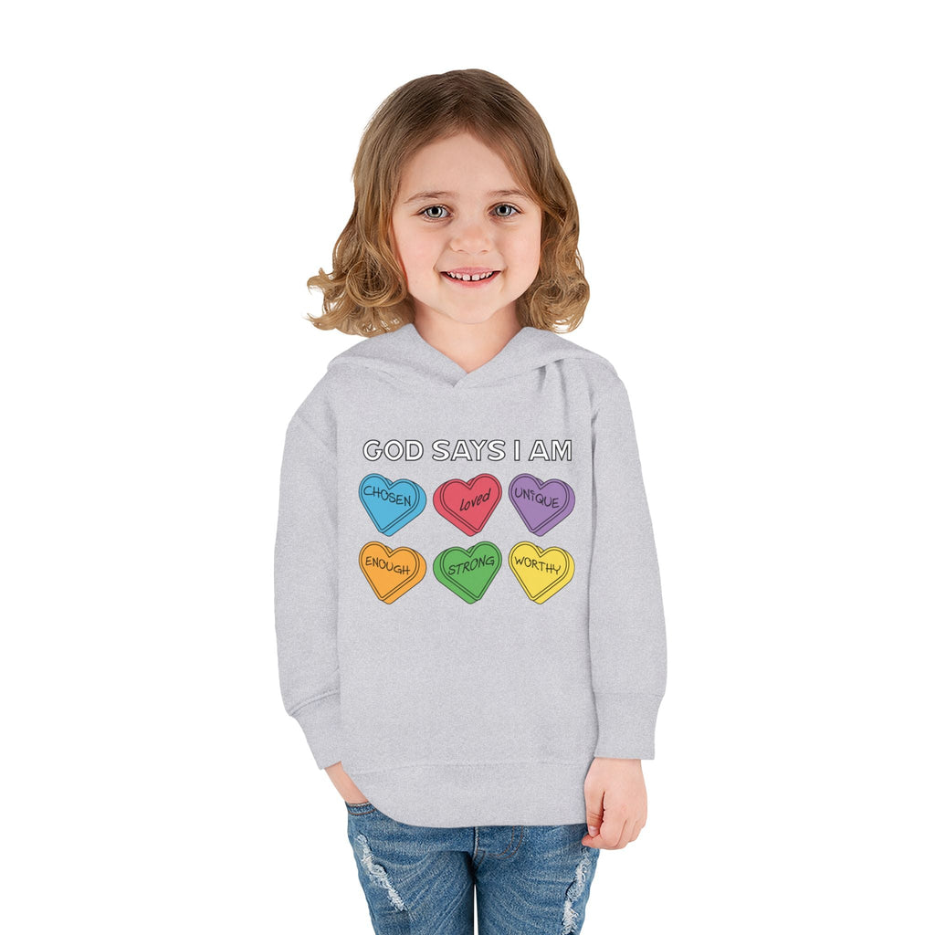 Faith Based Toddler Hoodie - God Says I Am | Kids clothes by atgodanddesigns