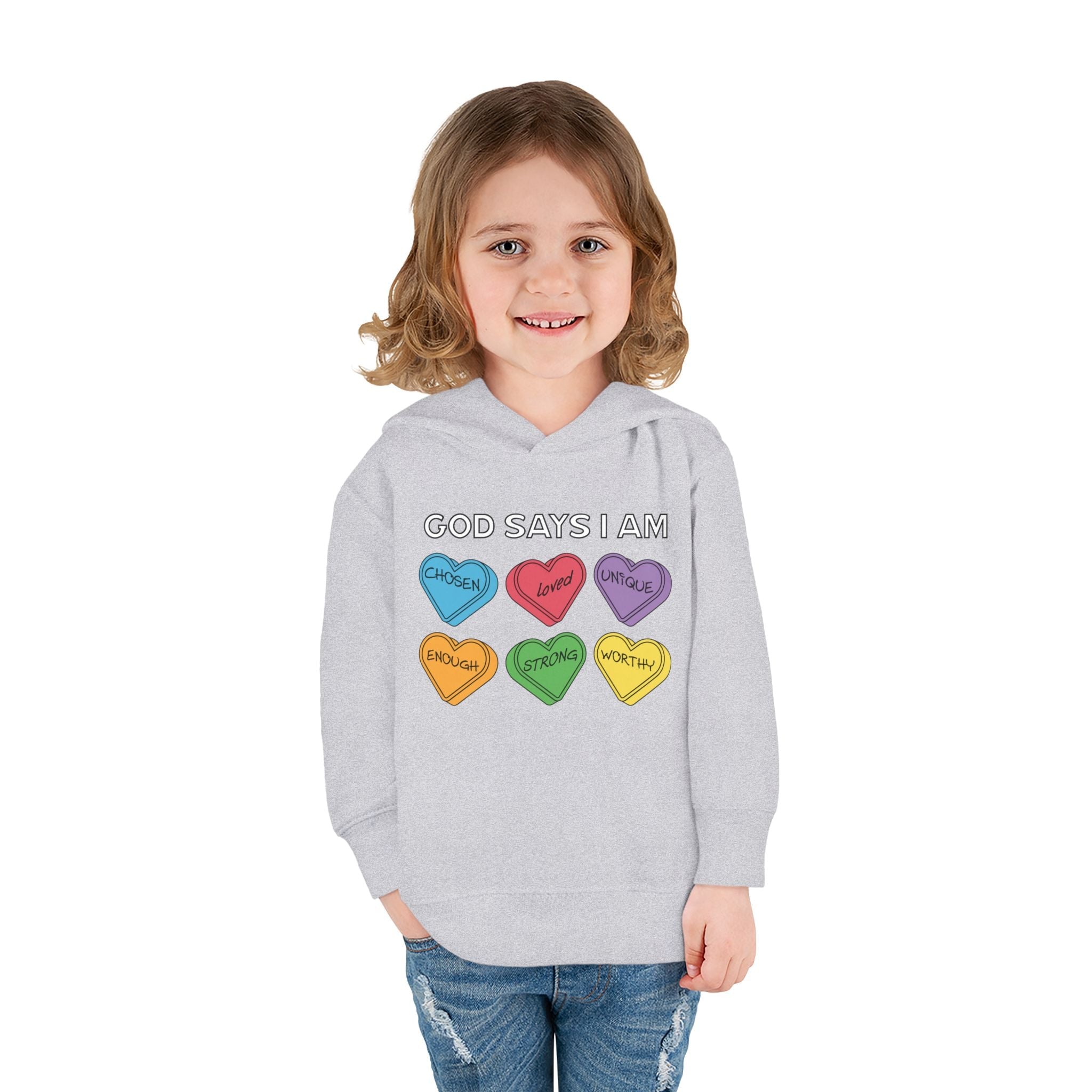 Faith Based Toddler Hoodie - God Says I Am | Kids clothes by atgodanddesigns