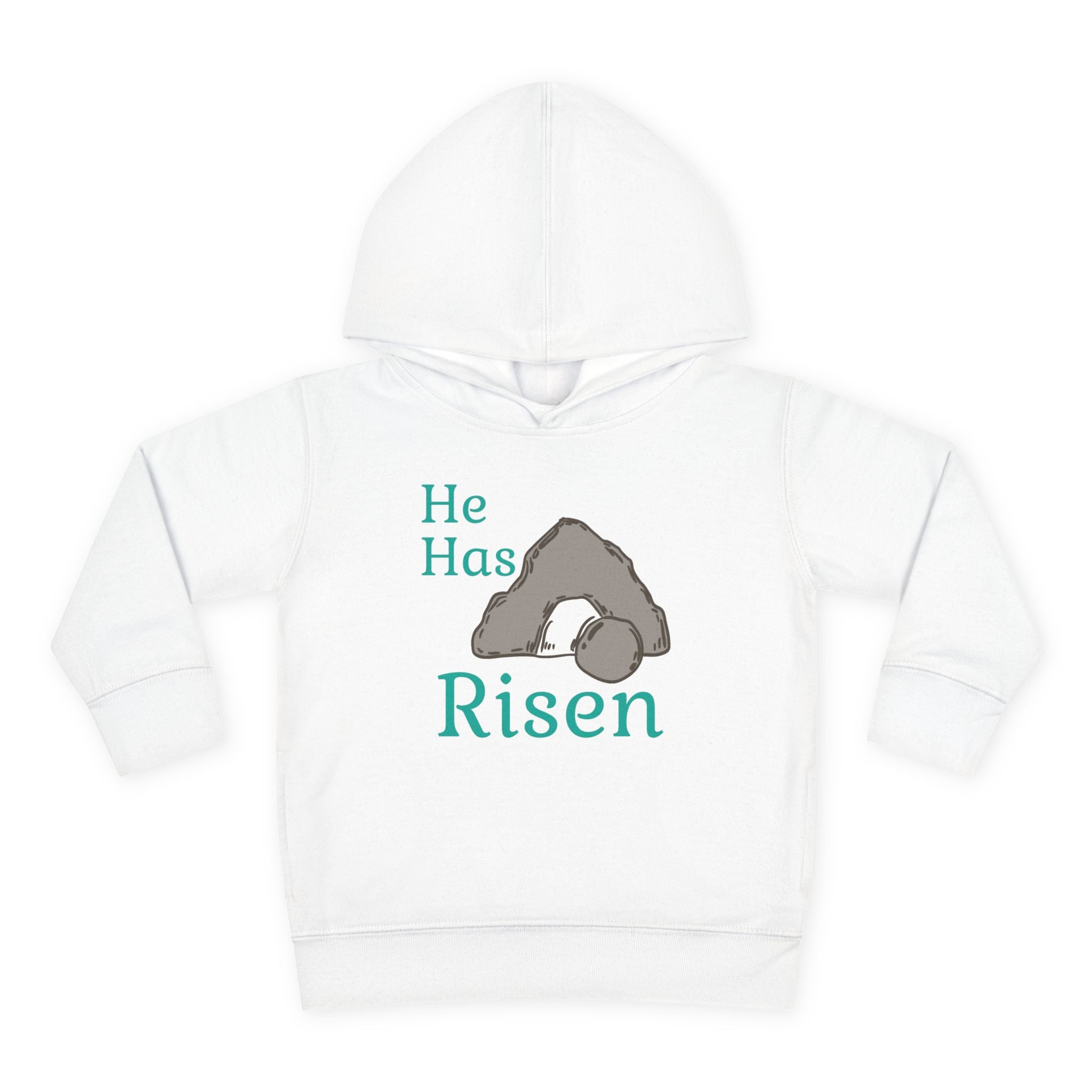 Faith Based Toddler Hoodie - He Has Risen | Kids clothes by atgodanddesigns