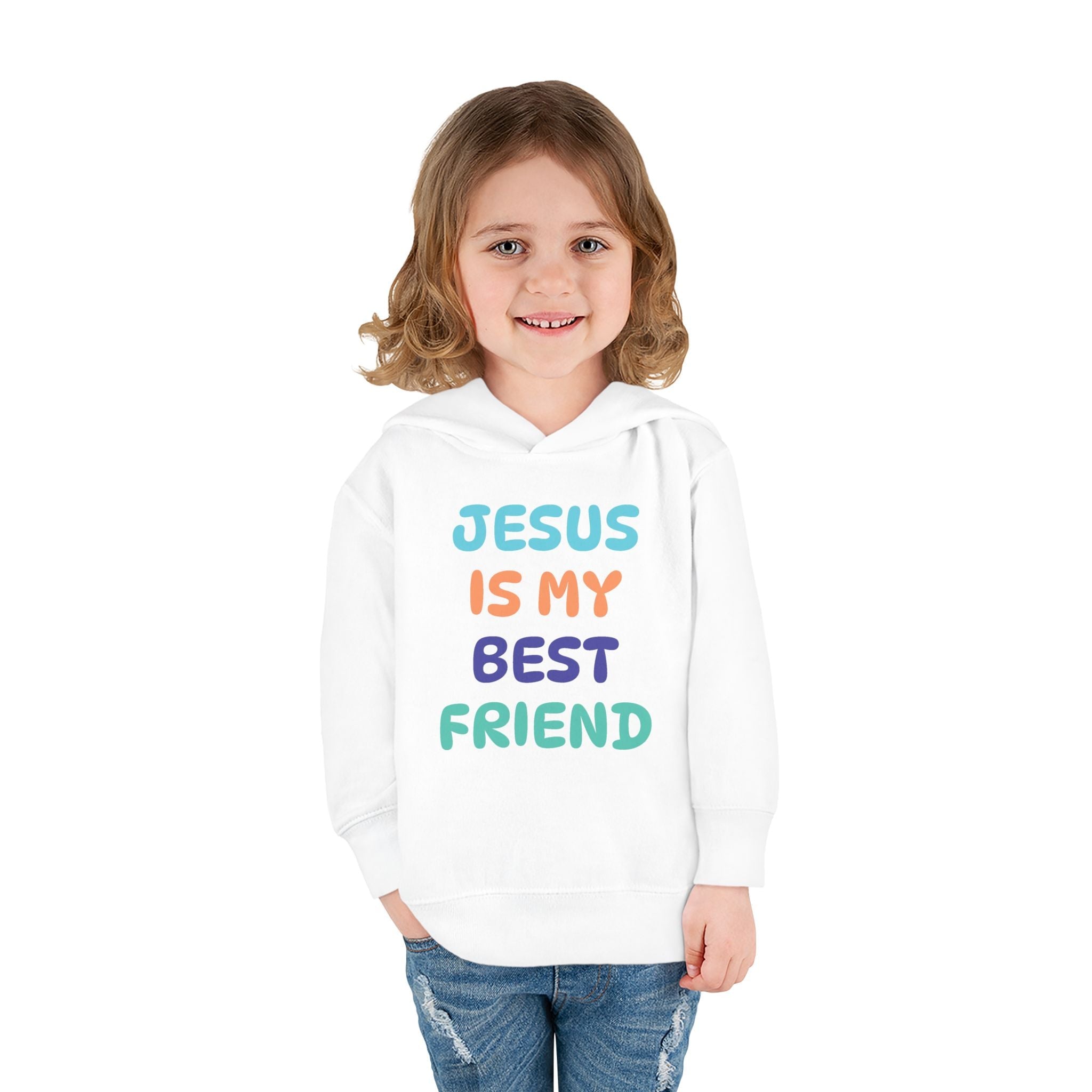 Faith Based Toddler Hoodie - Jesus Is My Best Friend | Kids clothes by atgodanddesigns