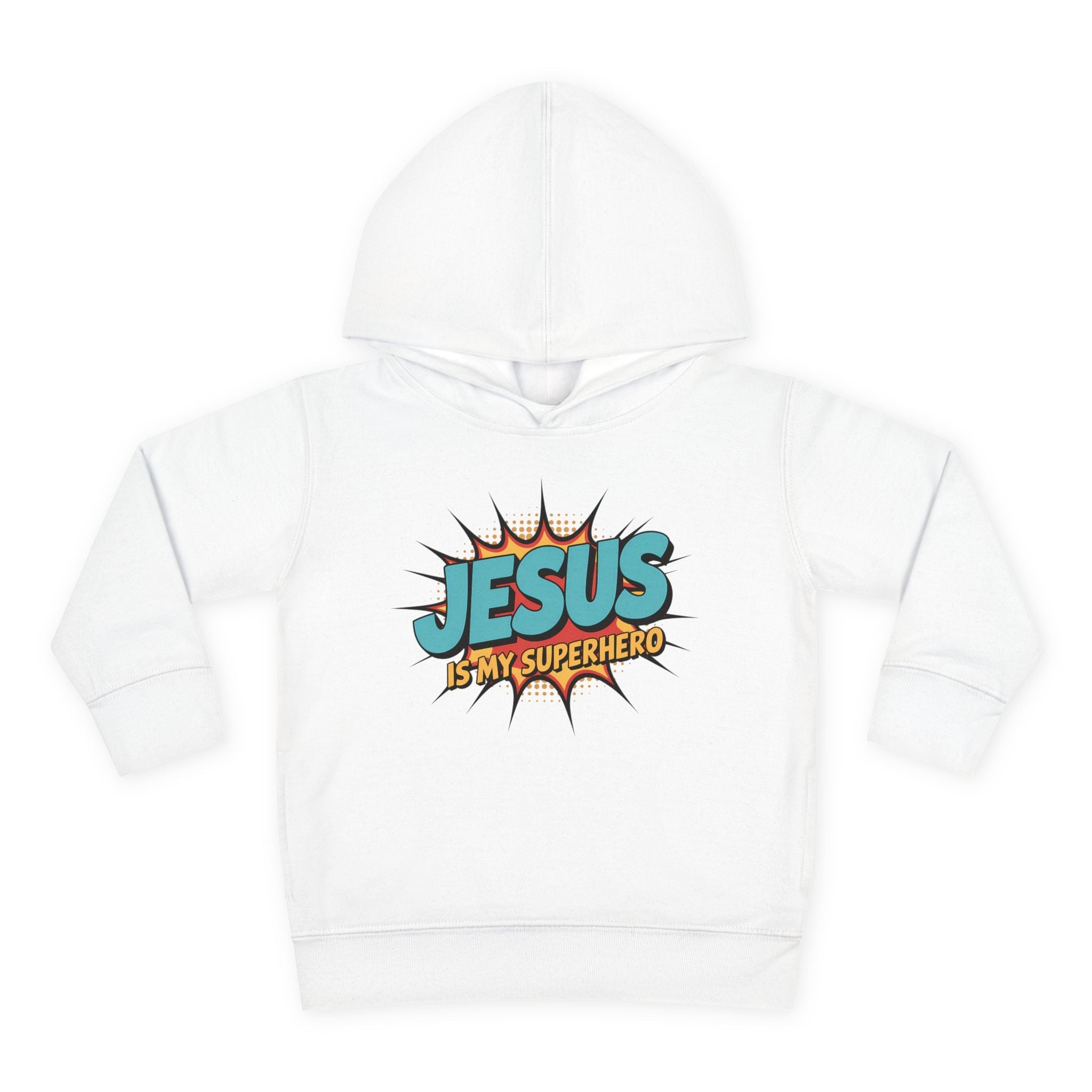 Faith Based Toddler Hoodie - Jesus Is My Superhero | Kids clothes by atgodanddesigns
