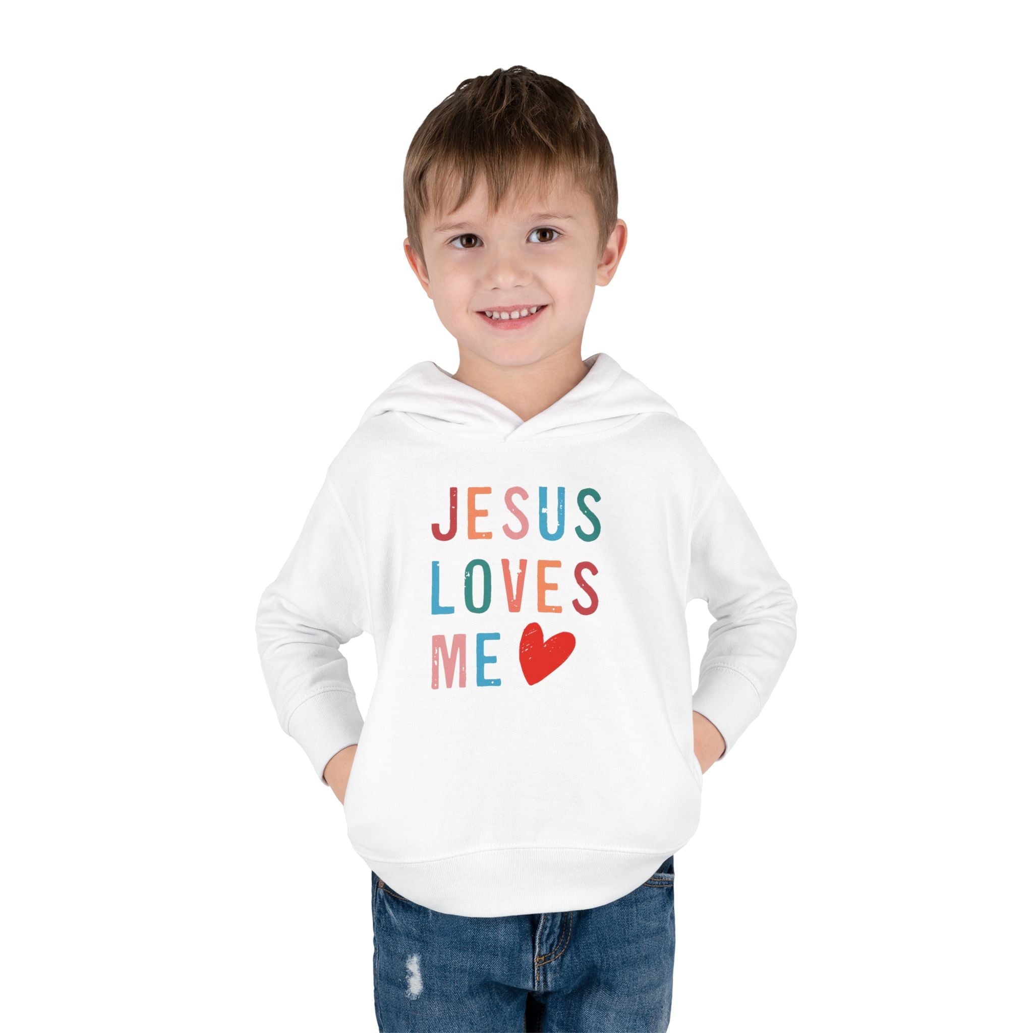 Faith Based Toddler Hoodie - Jesus Loves Me | Kids clothes by atgodanddesigns