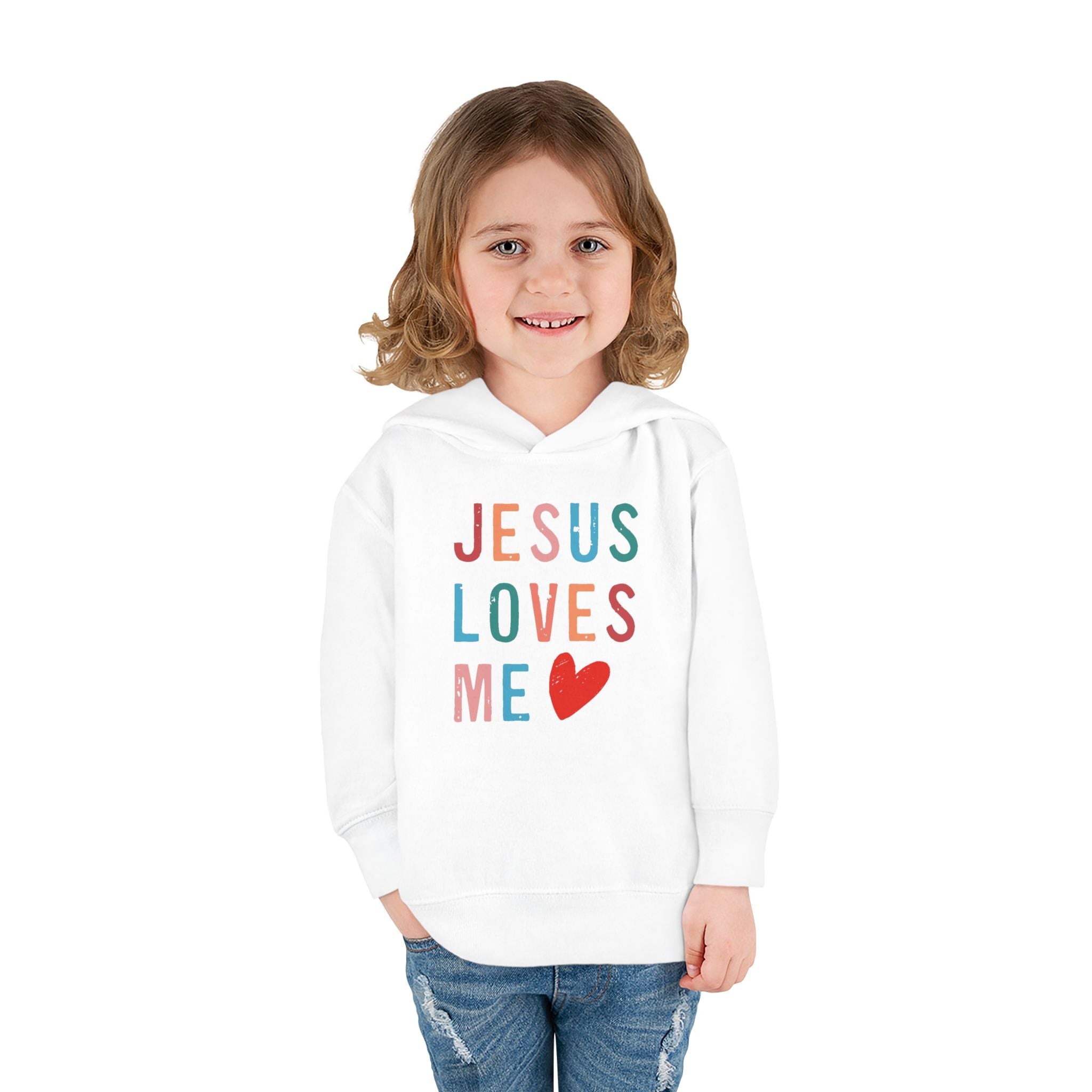 Faith Based Toddler Hoodie - Jesus Loves Me | Kids clothes by atgodanddesigns