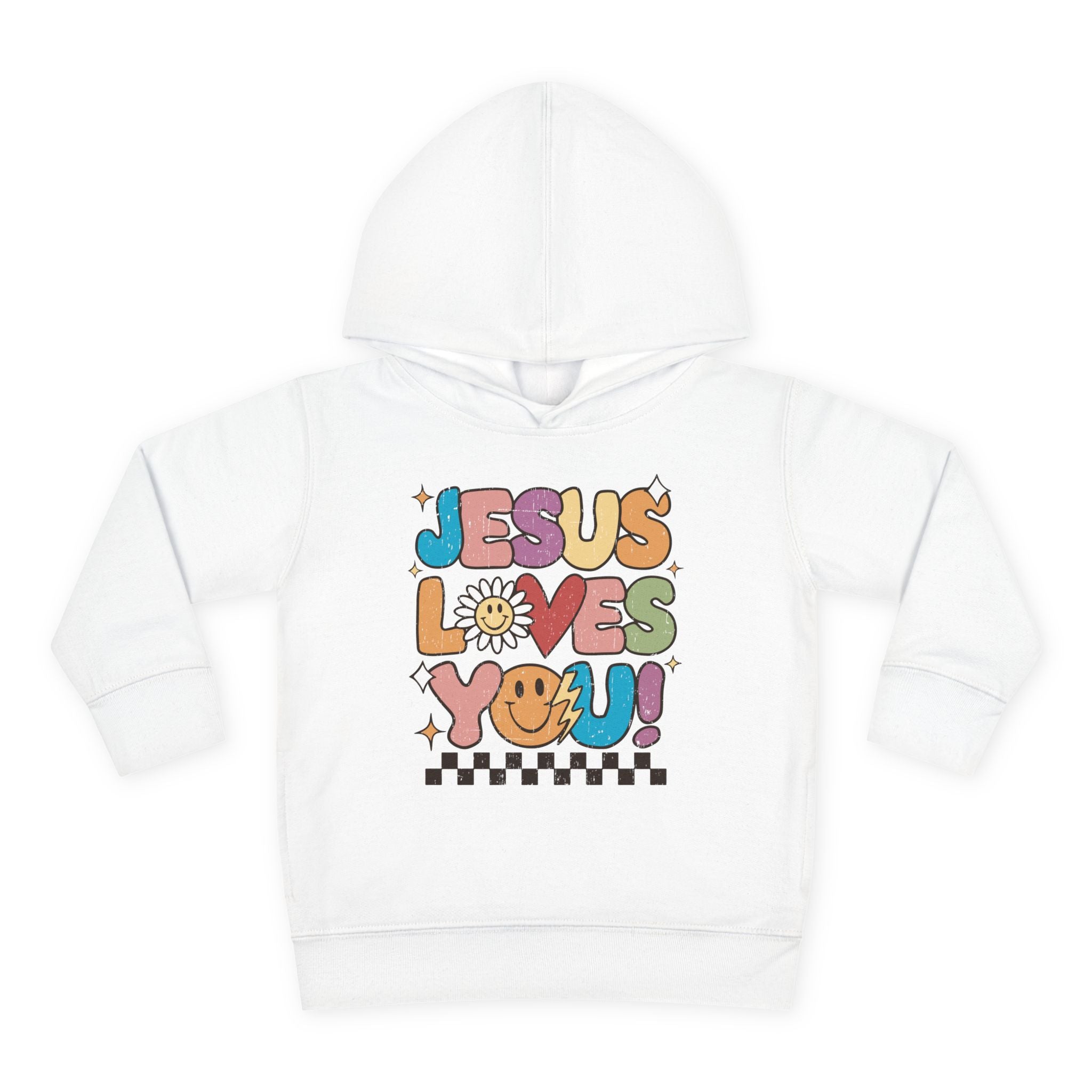 Faith Based Toddler Hoodie - Jesus Loves You | Kids clothes by atgodanddesigns