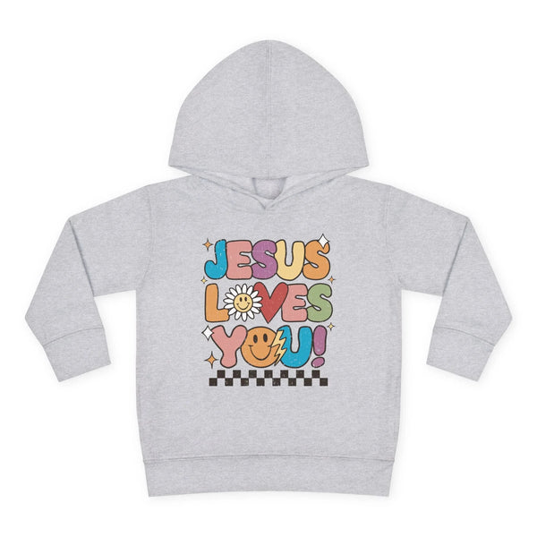 Faith Based Toddler Hoodie - Jesus Loves You | Kids clothes by atgodanddesigns