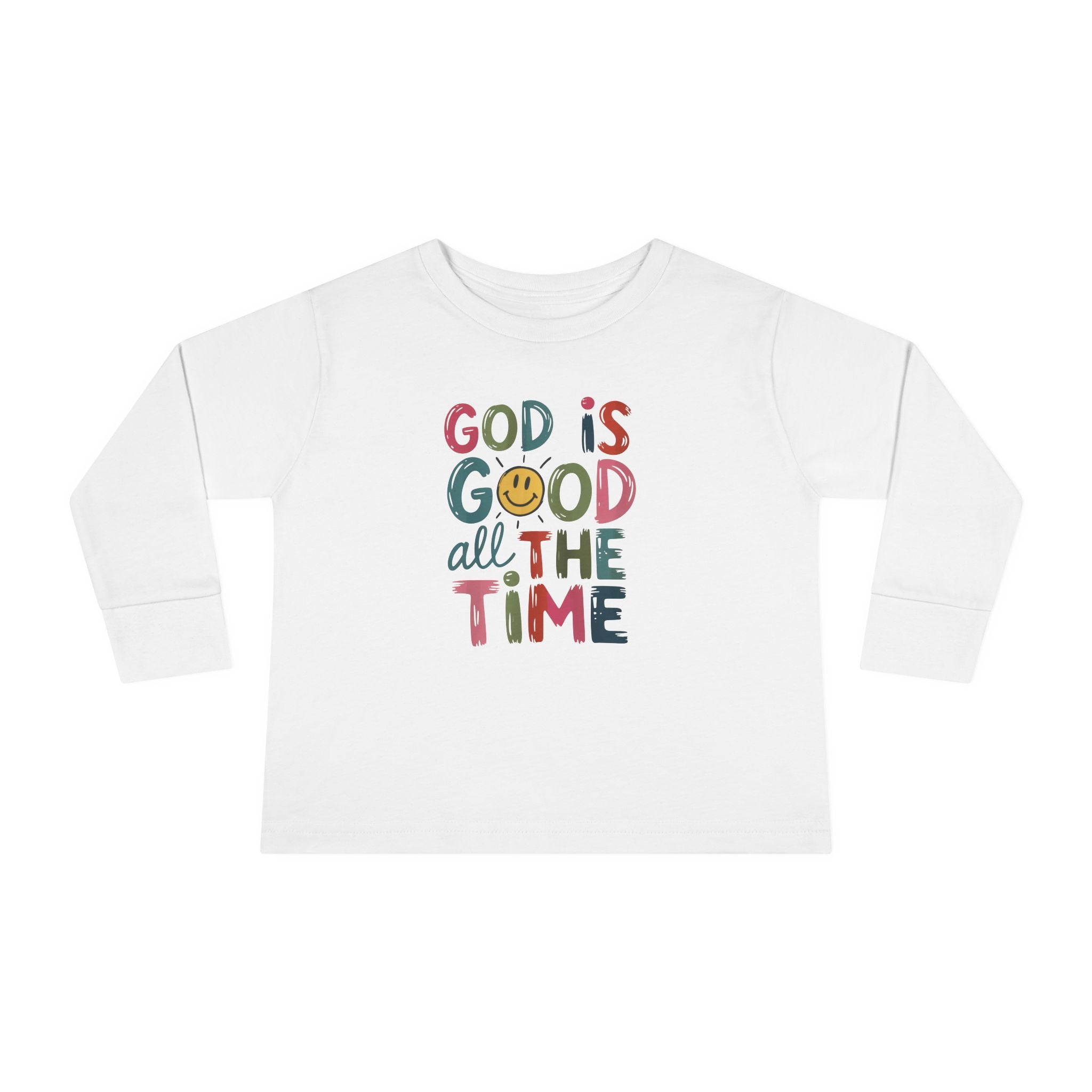 Faith Based Toddler Long Sleeve T-Shirt - God Is Good All The Time | Kids clothes by atgodanddesigns