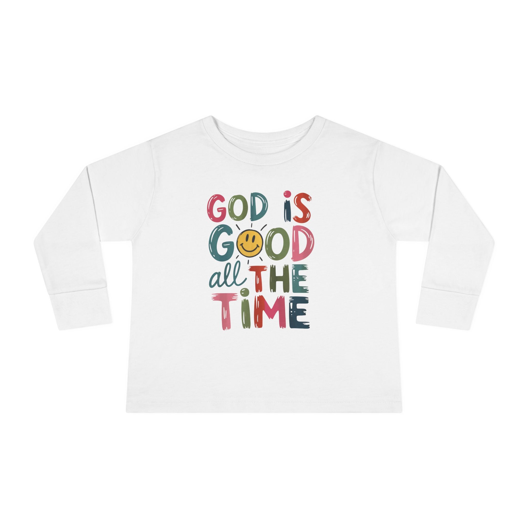 Faith Based Toddler Long Sleeve T-Shirt - God Is Good All The Time | Kids clothes by atgodanddesigns