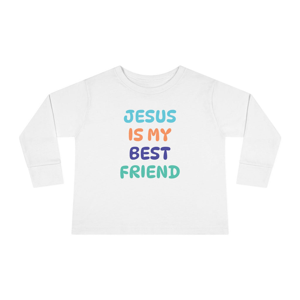 Faith Based Toddler Long Sleeve T-Shirt - Jesus Is My Best Friend | Kids clothes by atgodanddesigns
