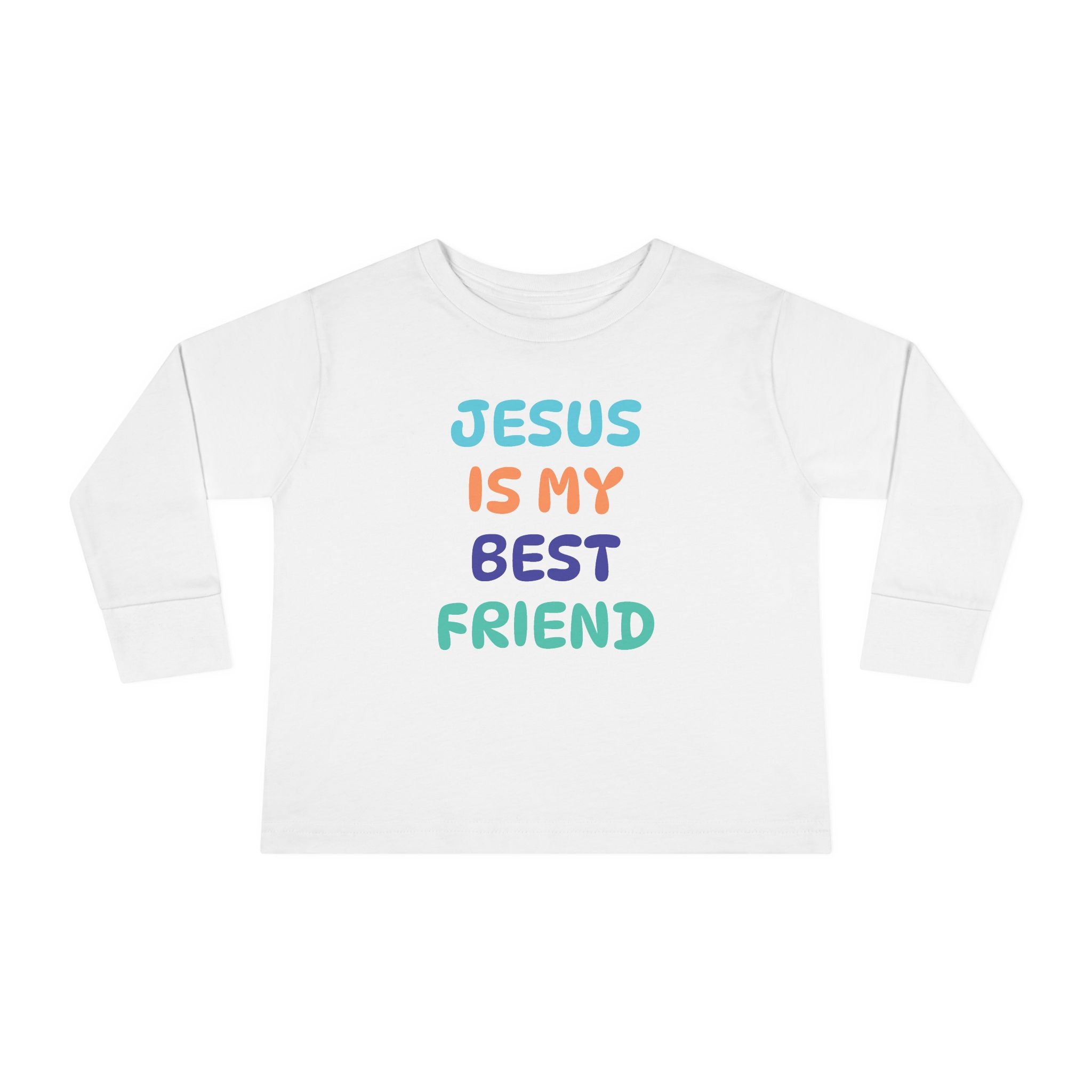 Faith Based Toddler Long Sleeve T-Shirt - Jesus Is My Best Friend | Kids clothes by atgodanddesigns