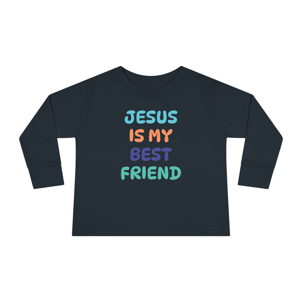 Faith Based Toddler Long Sleeve T-Shirt - Jesus Is My Best Friend | Kids clothes by atgodanddesigns