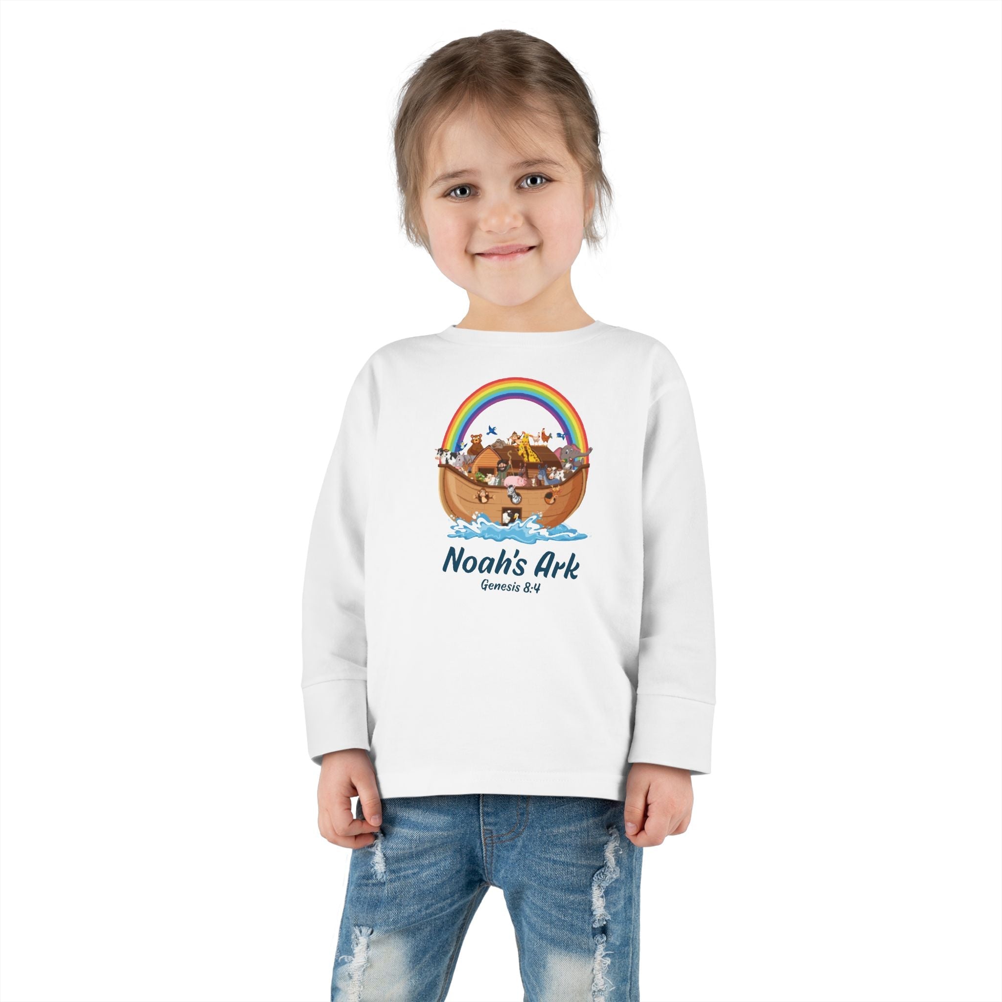 Faith Based Toddler Long Sleeve T-Shirt - Noah's Ark | Kids clothes by atgodanddesigns