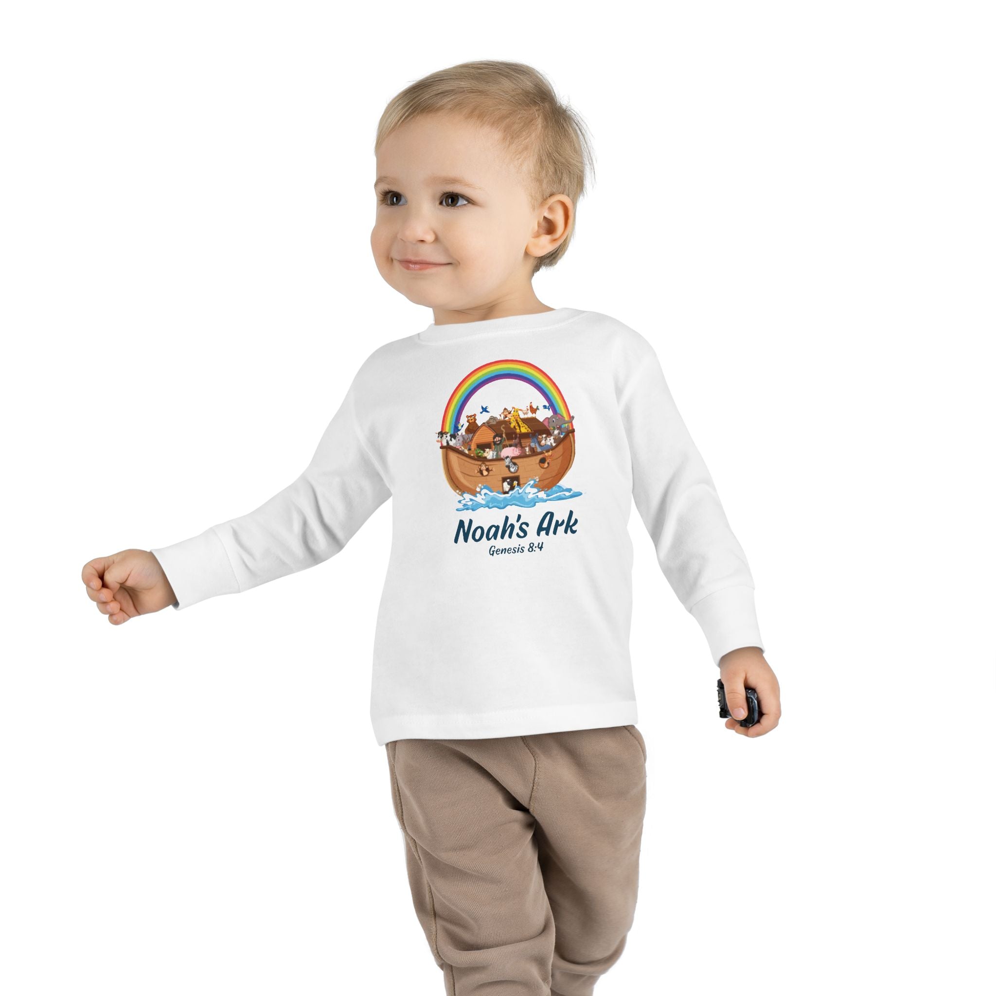 Faith Based Toddler Long Sleeve T-Shirt - Noah's Ark | Kids clothes by atgodanddesigns