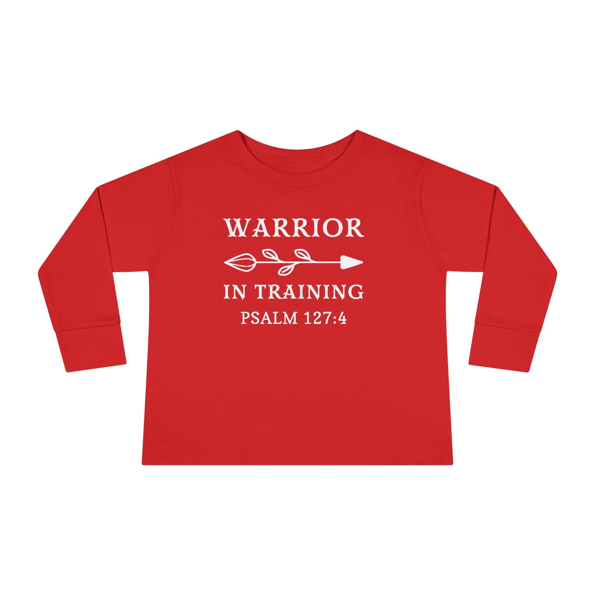 Faith Based Toddler Long Sleeve T-Shirt - Warrior In Training | Kids clothes by atgodanddesigns