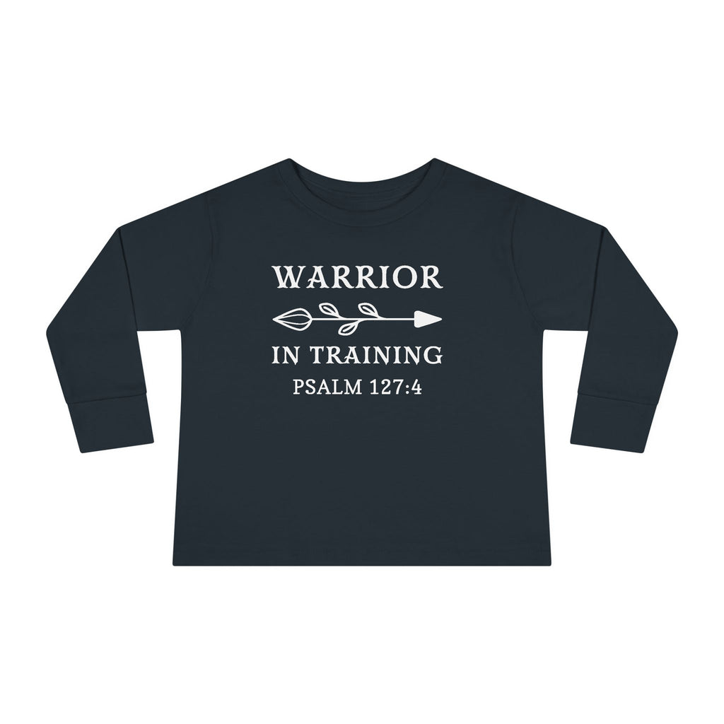 Faith Based Toddler Long Sleeve T-Shirt - Warrior In Training | Kids clothes by atgodanddesigns