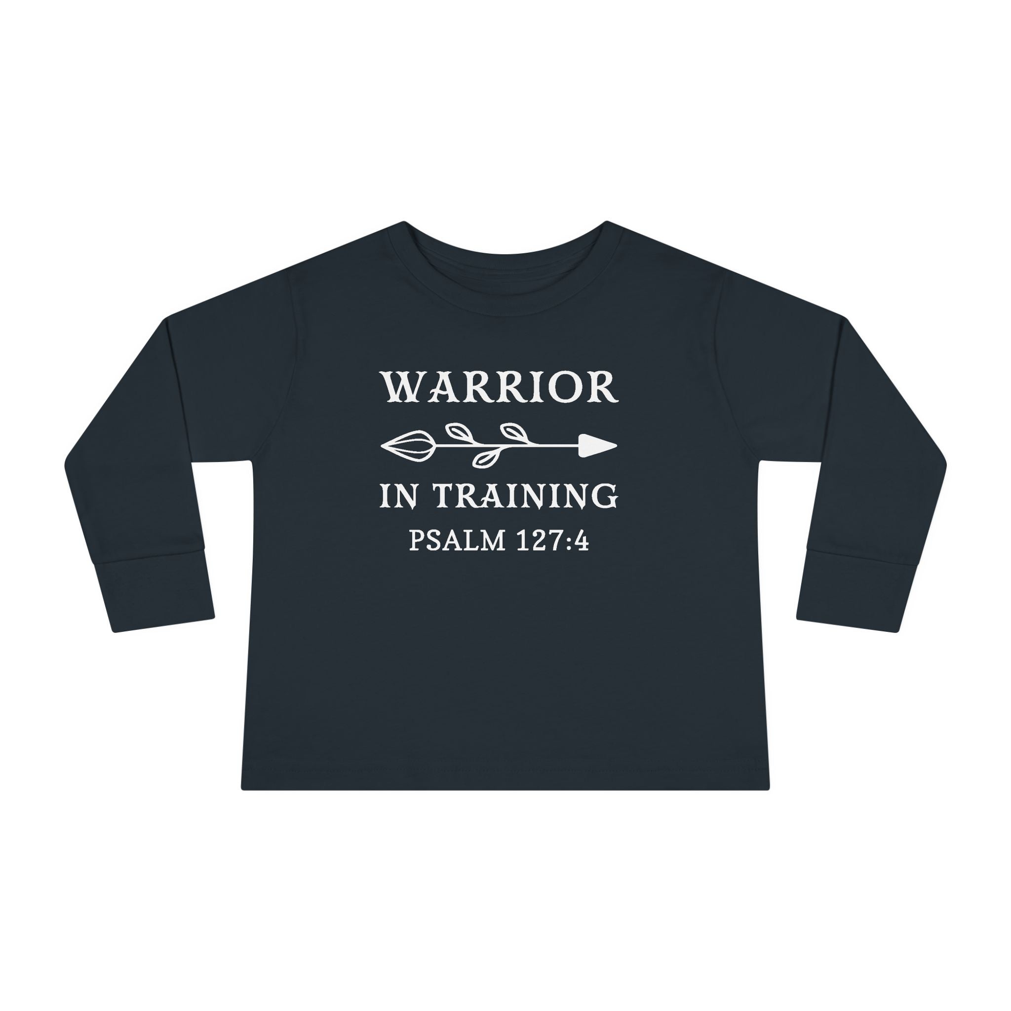 Faith Based Toddler Long Sleeve T-Shirt - Warrior In Training | Kids clothes by atgodanddesigns