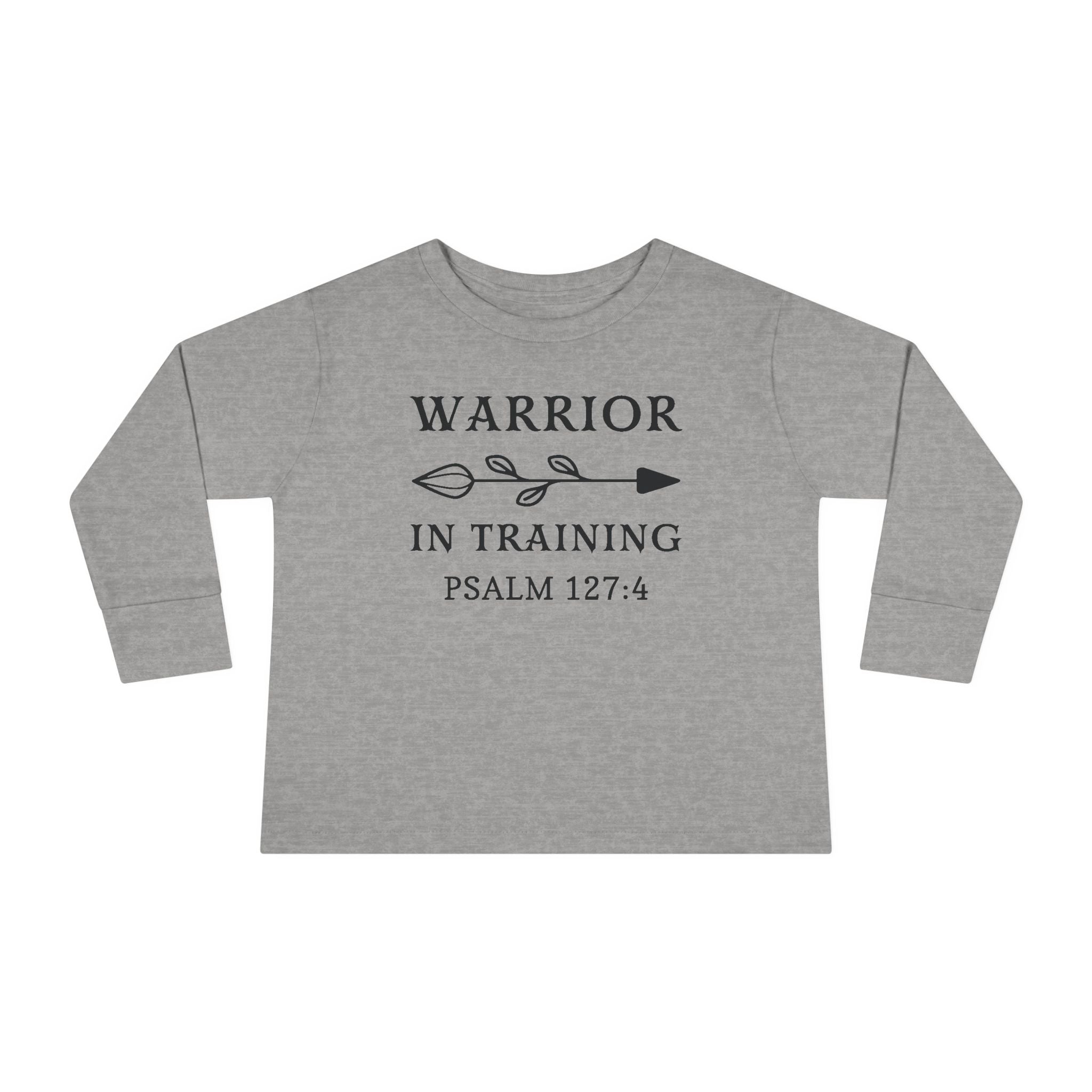 Faith Based Toddler Long Sleeve T-Shirt - Warrior In Training | Kids clothes by atgodanddesigns