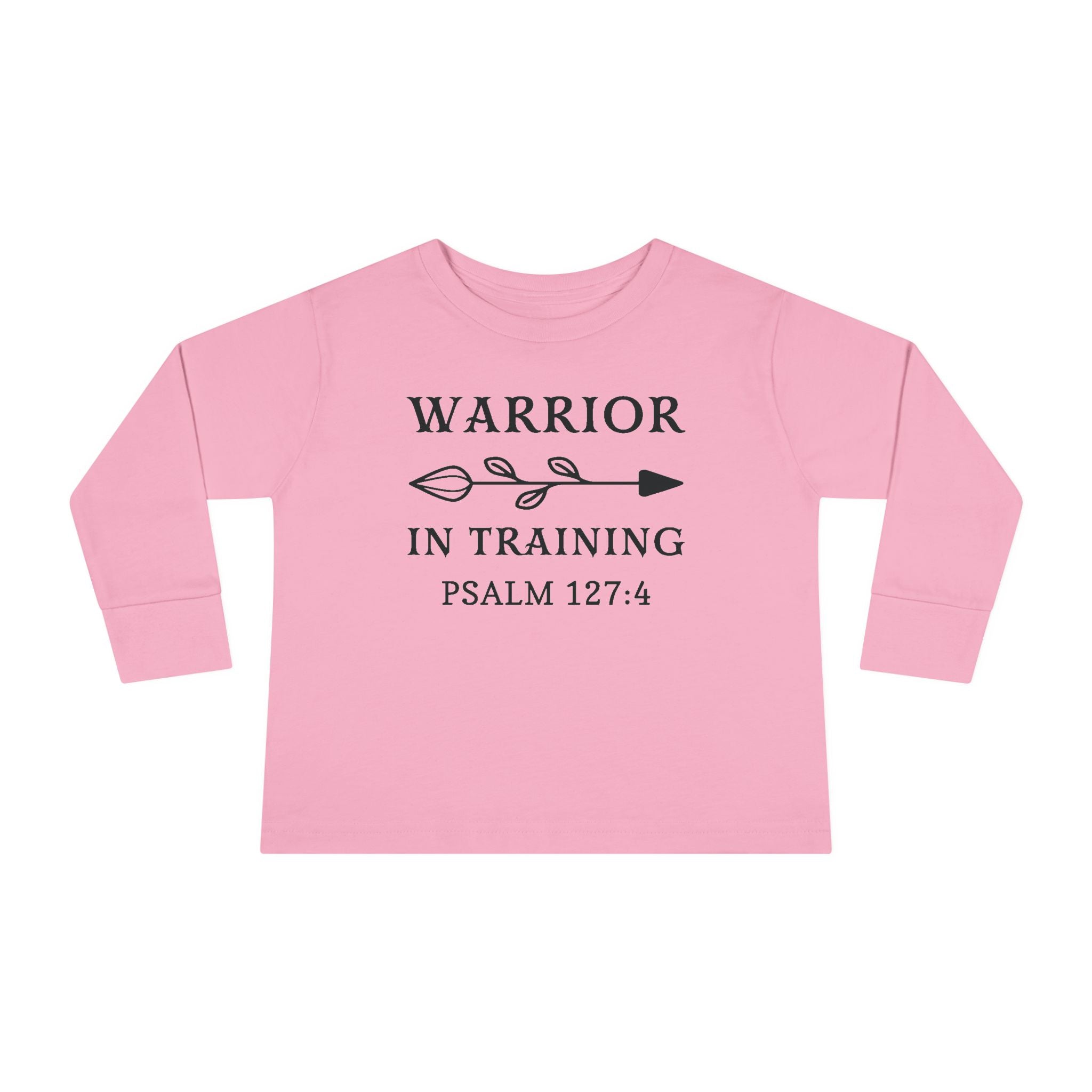 Faith Based Toddler Long Sleeve T-Shirt - Warrior In Training | Kids clothes by atgodanddesigns