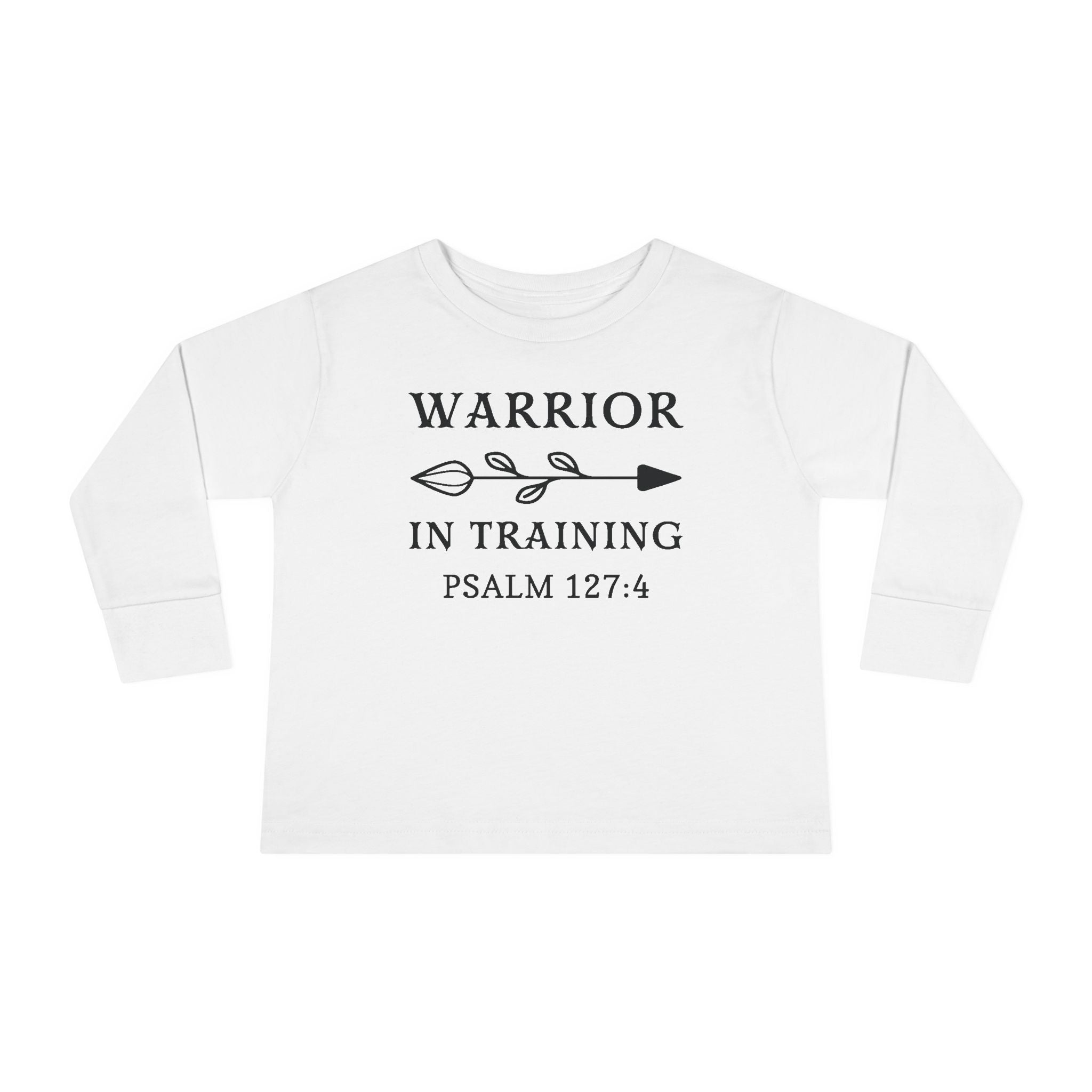 Faith Based Toddler Long Sleeve T-Shirt - Warrior In Training | Kids clothes by atgodanddesigns