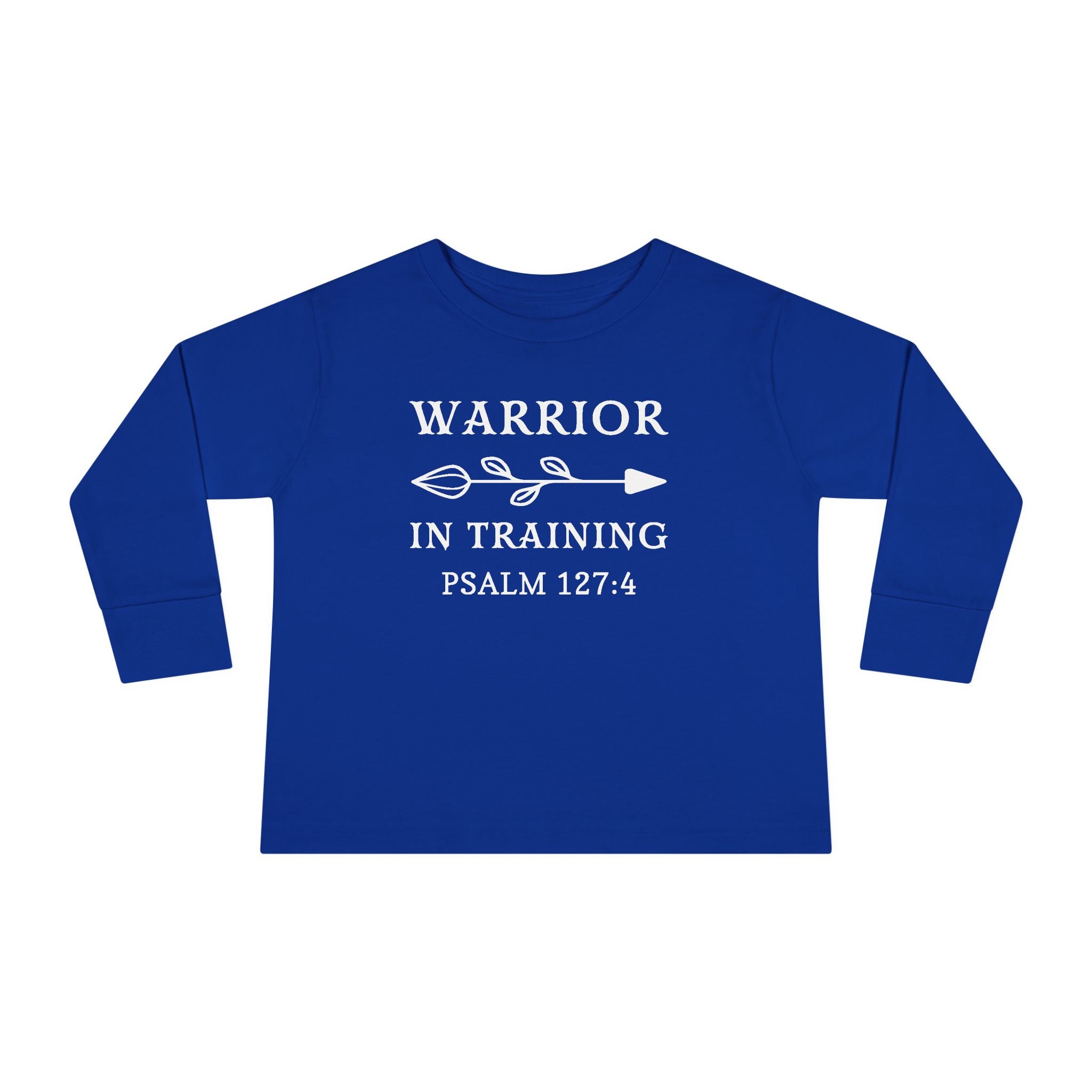 Faith Based Toddler Long Sleeve T-Shirt - Warrior In Training | Kids clothes by atgodanddesigns