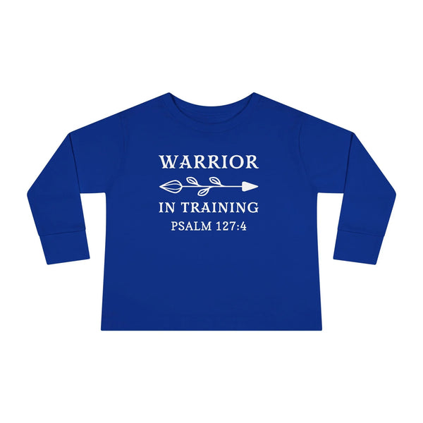 Faith Based Toddler Long Sleeve T-Shirt - Warrior In Training | Kids clothes by atgodanddesigns