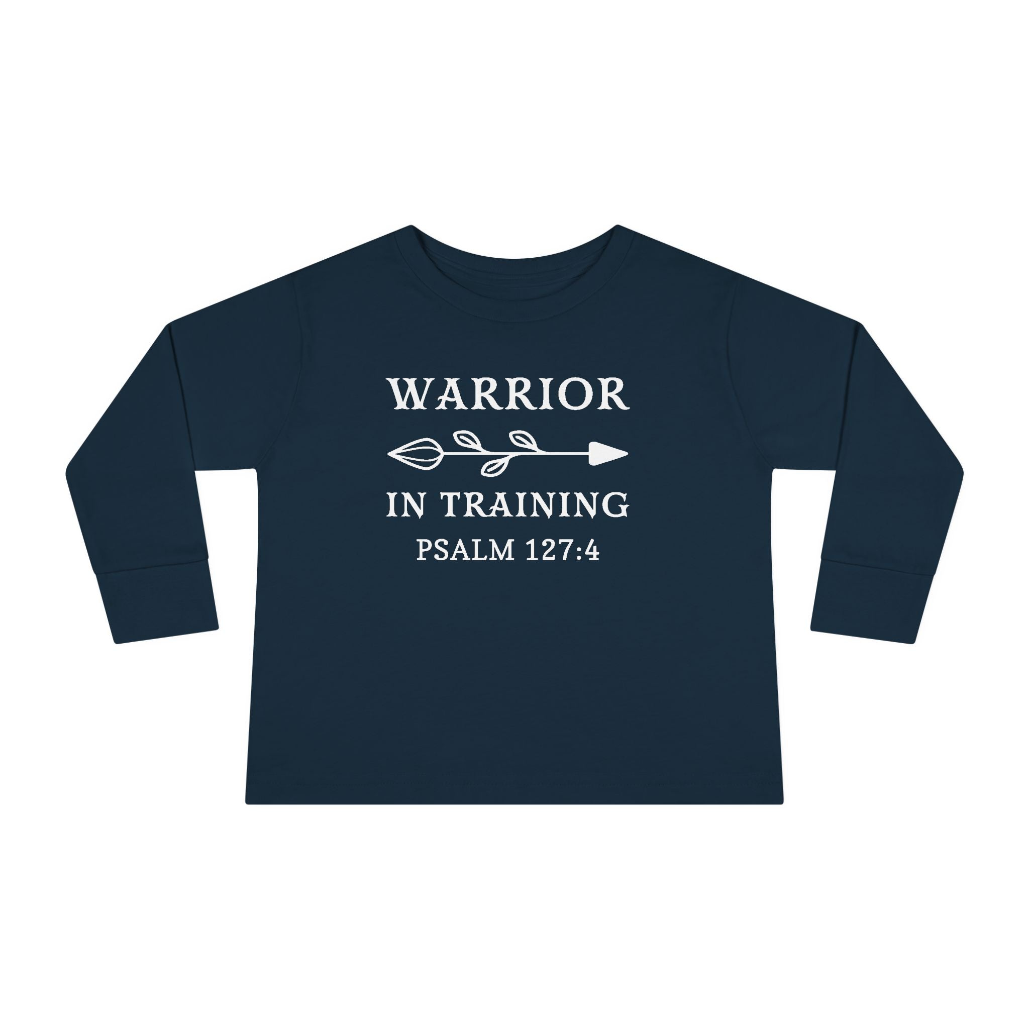 Faith Based Toddler Long Sleeve T-Shirt - Warrior In Training | Kids clothes by atgodanddesigns