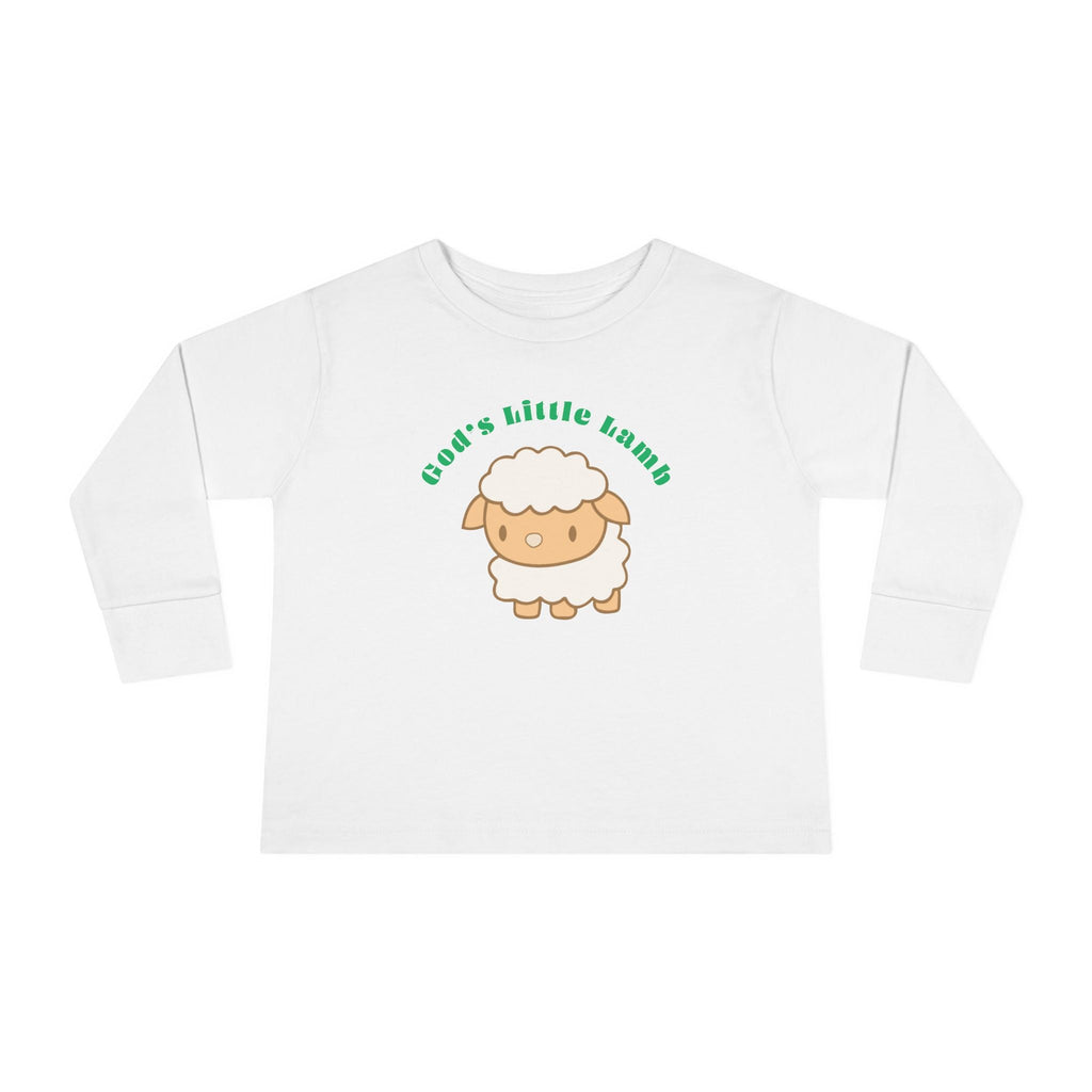 Faith Based Toddler Long Sleeves T-Shirt - God's Little Lamb | Kids clothes by atgodanddesigns