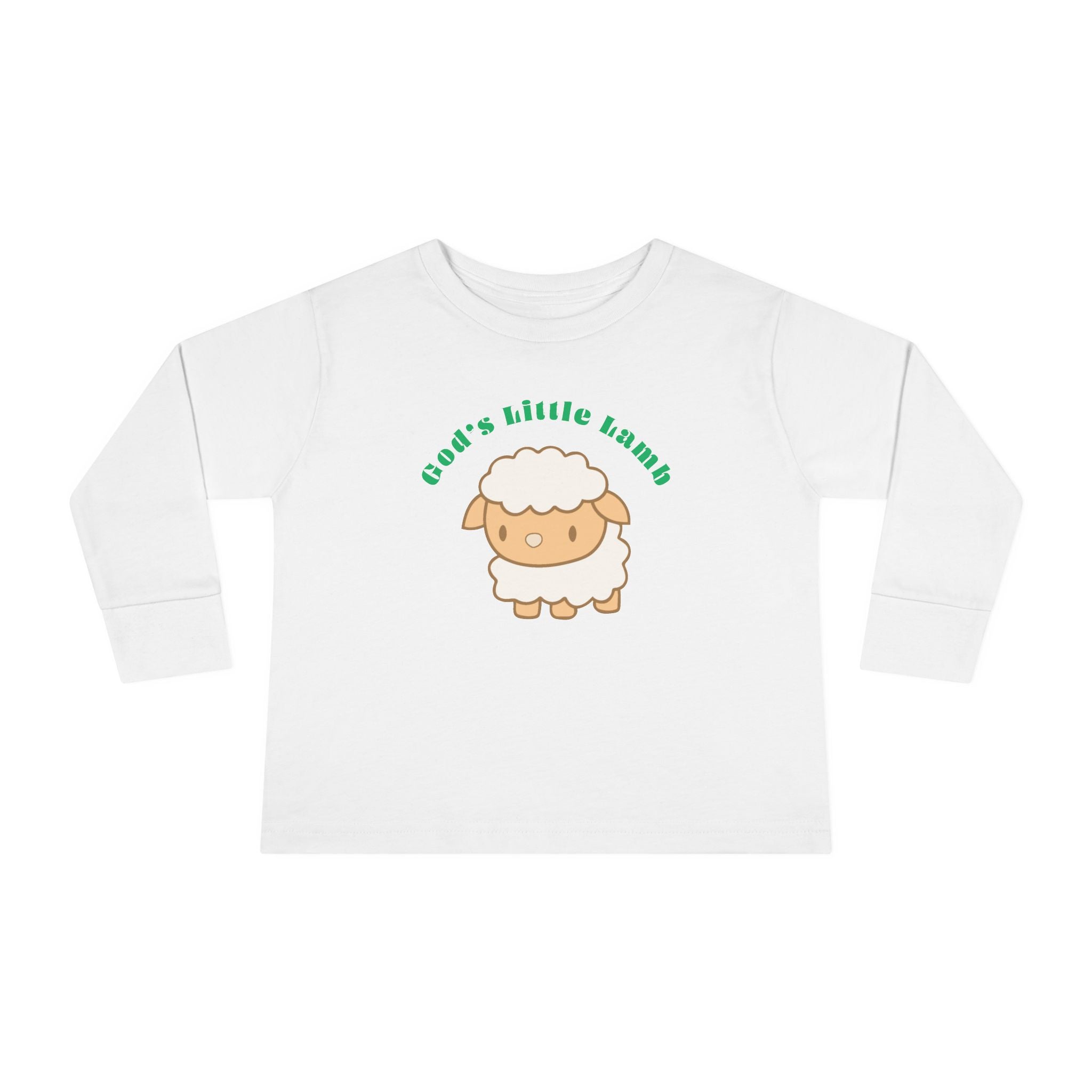 Faith Based Toddler Long Sleeves T-Shirt - God's Little Lamb | Kids clothes by atgodanddesigns