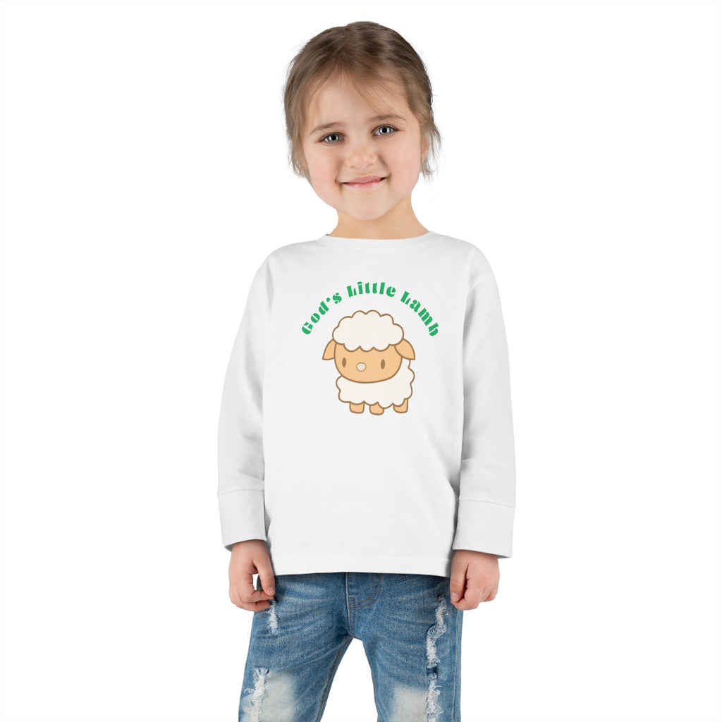 Faith Based Toddler Long Sleeves T-Shirt - God's Little Lamb | Kids clothes by atgodanddesigns