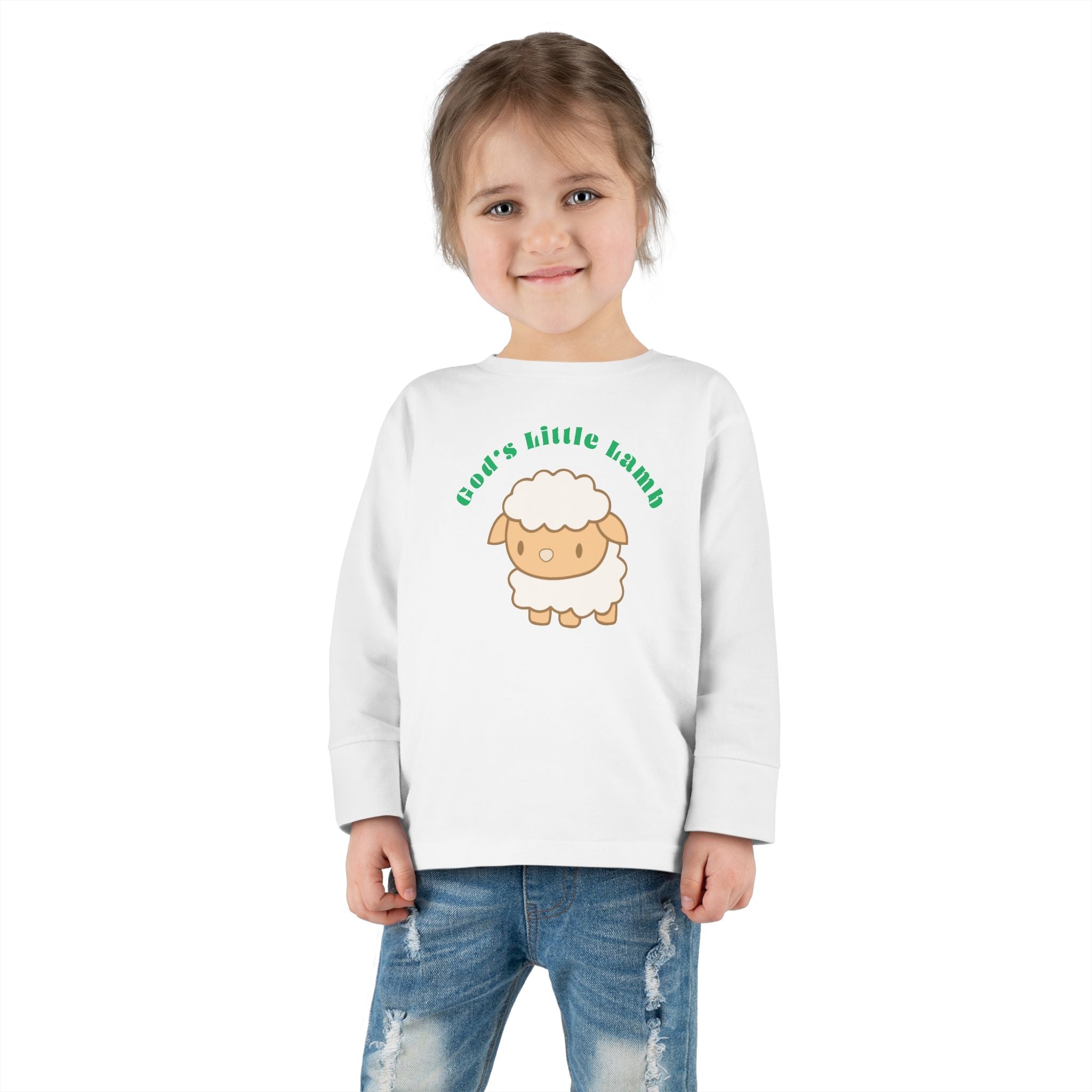 Faith Based Toddler Long Sleeves T-Shirt - God's Little Lamb | Kids clothes by atgodanddesigns