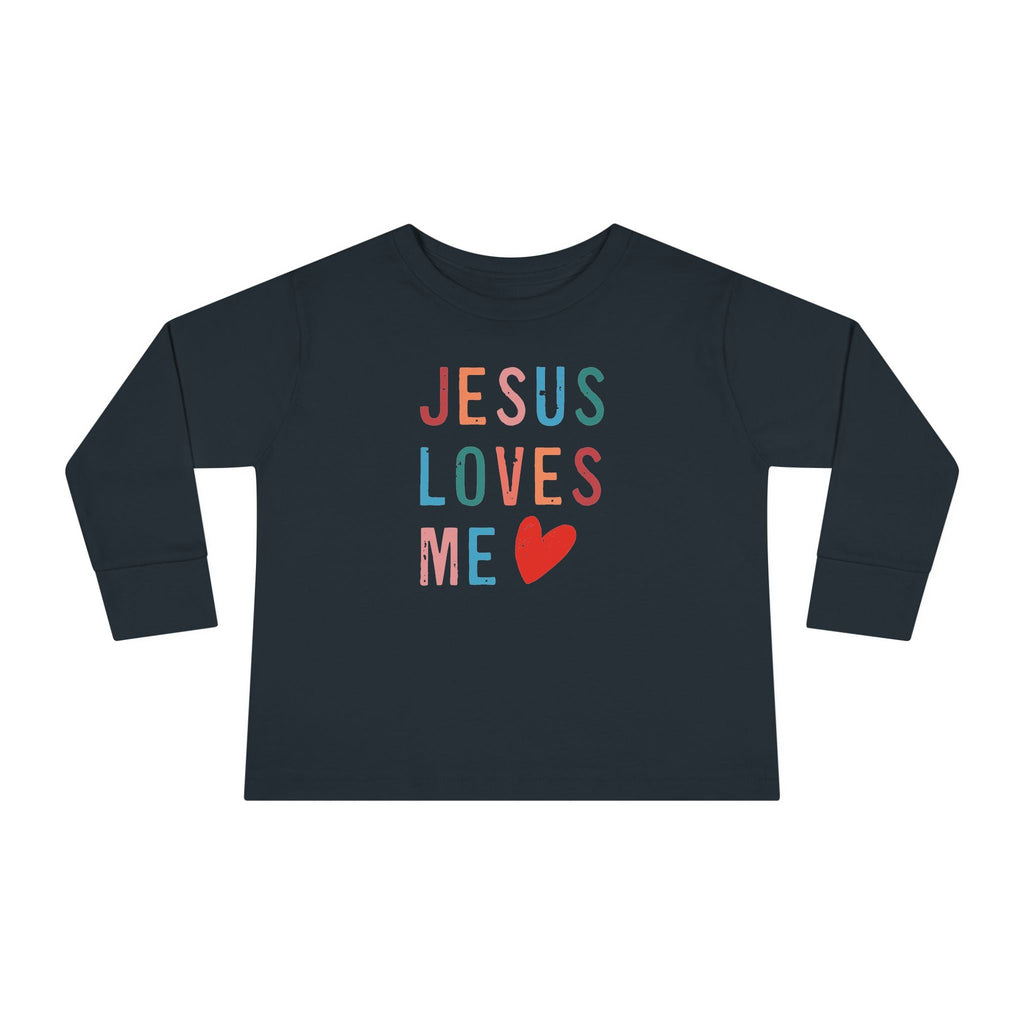 Faith Based Toddler Long Sleeves T-Shirt - Jesus Loves Me | Kids clothes by atgodanddesigns