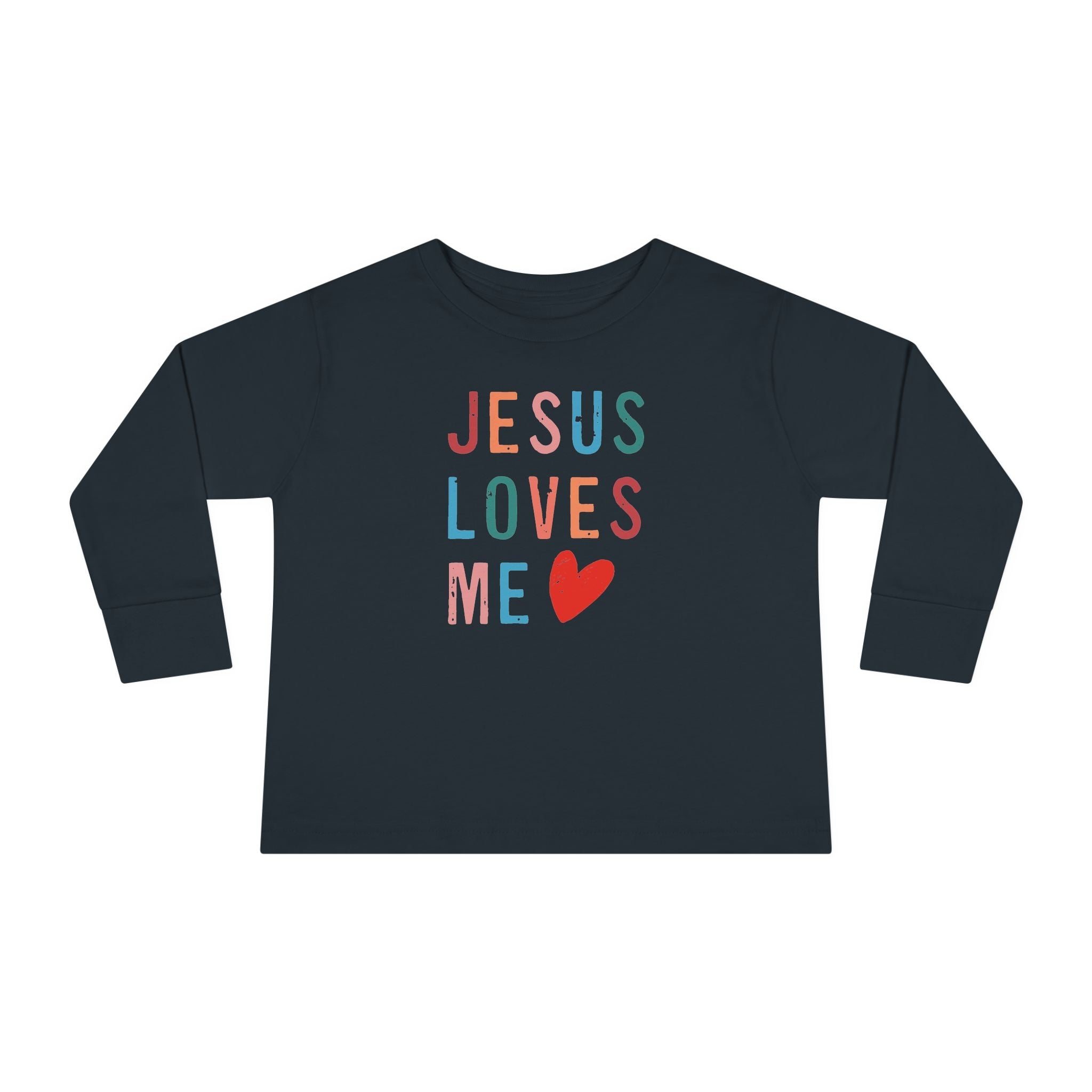 Faith Based Toddler Long Sleeves T-Shirt - Jesus Loves Me | Kids clothes by atgodanddesigns