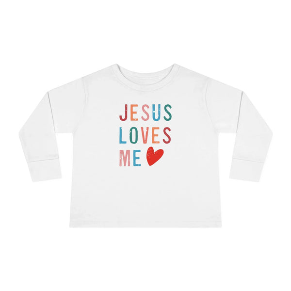 Faith Based Toddler Long Sleeves T-Shirt - Jesus Loves Me | Kids clothes by atgodanddesigns