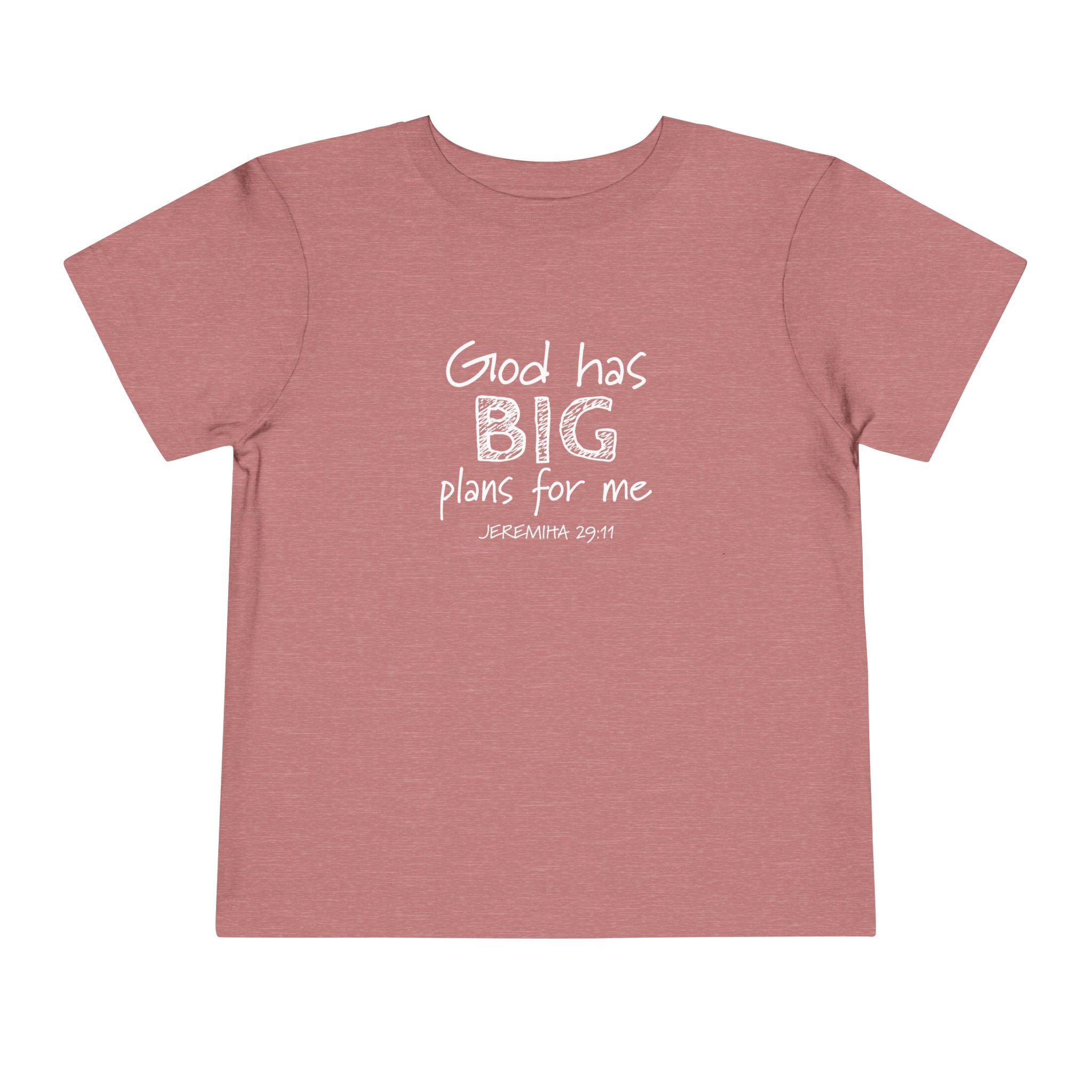 Faith Based Toddler T-Shirt - God Has BIG Plans for me | Kids clothes by atgodanddesigns