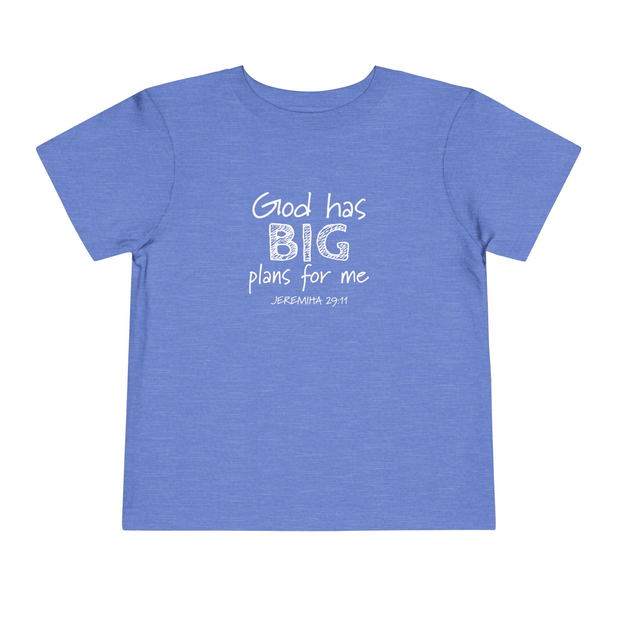 Faith Based Toddler T-Shirt - God Has BIG Plans for me | Kids clothes by atgodanddesigns