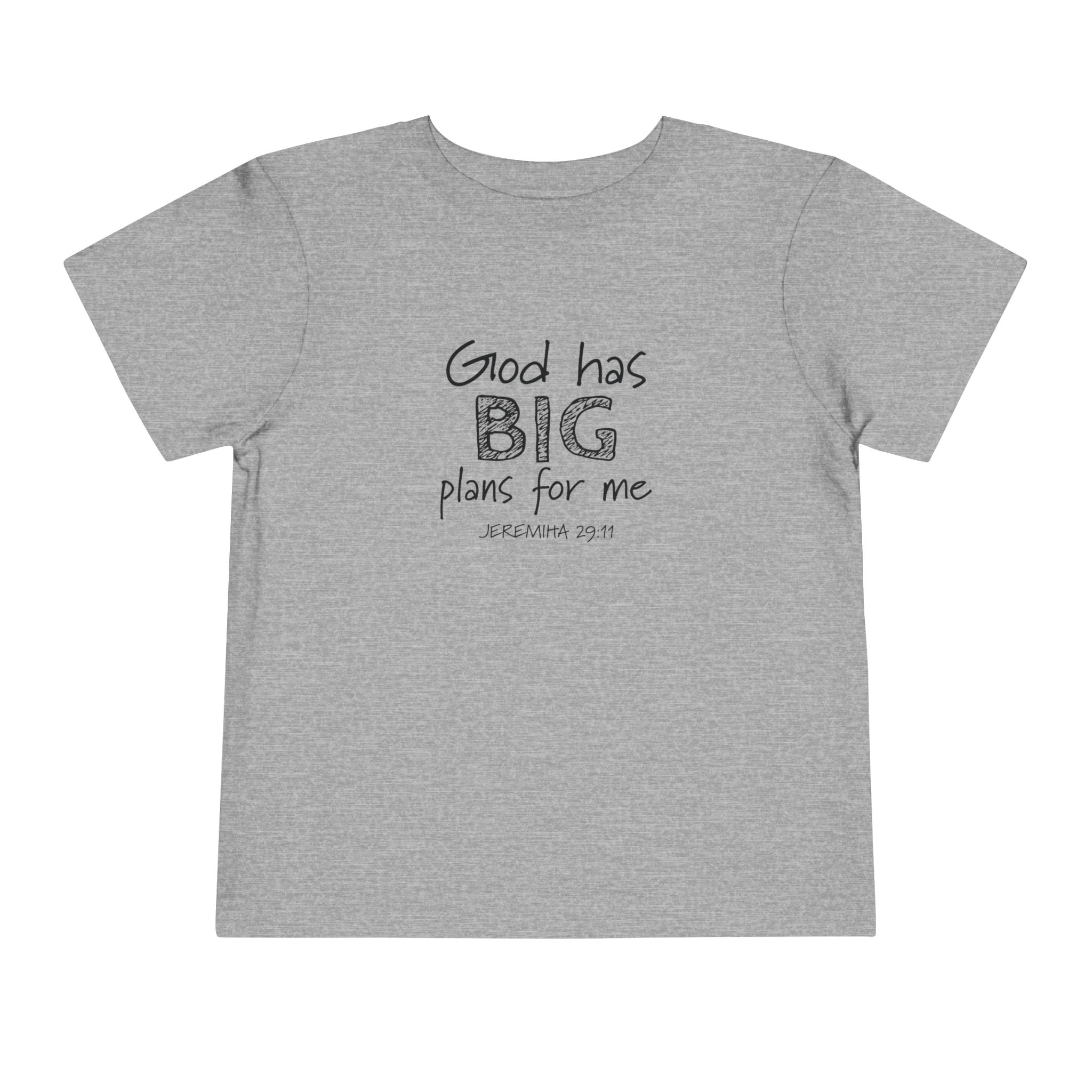 Faith Based Toddler T-Shirt - God Has BIG Plans for me | Kids clothes by atgodanddesigns