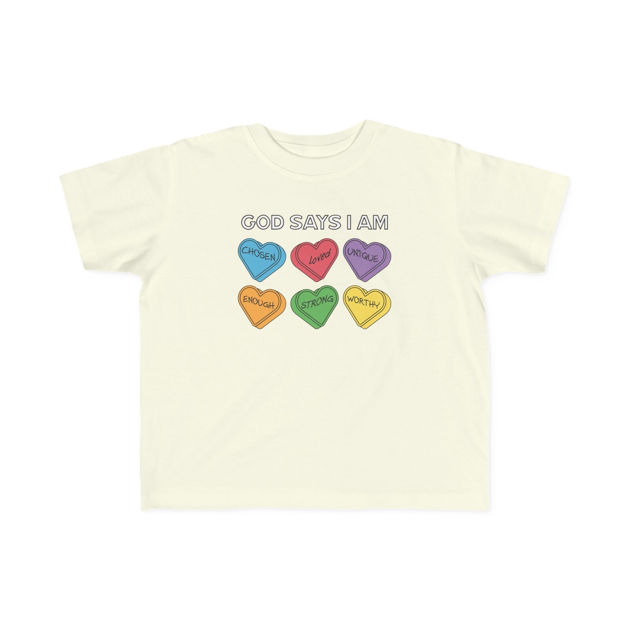 Faith Based Toddler T-Shirt - God Says I Am | Kids clothes by atgodanddesigns