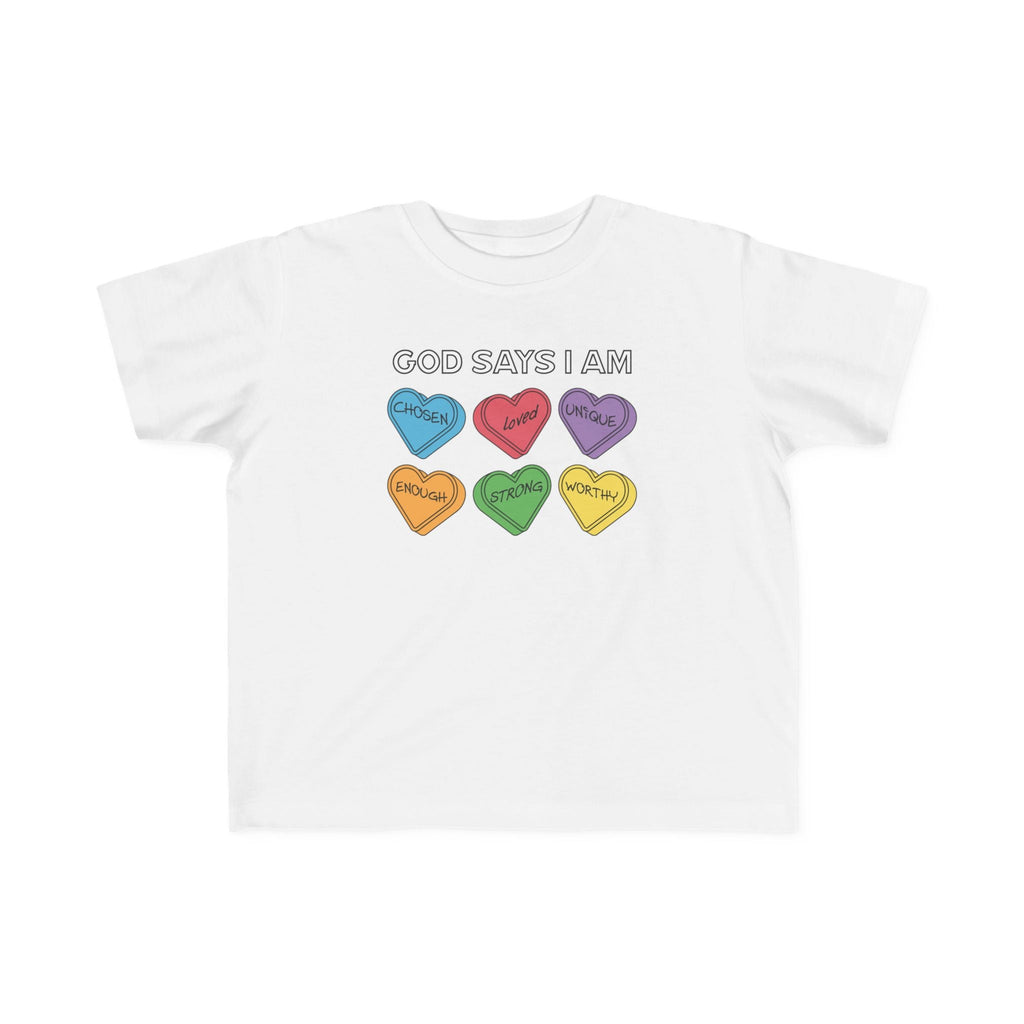 Faith Based Toddler T-Shirt - God Says I Am | Kids clothes by atgodanddesigns