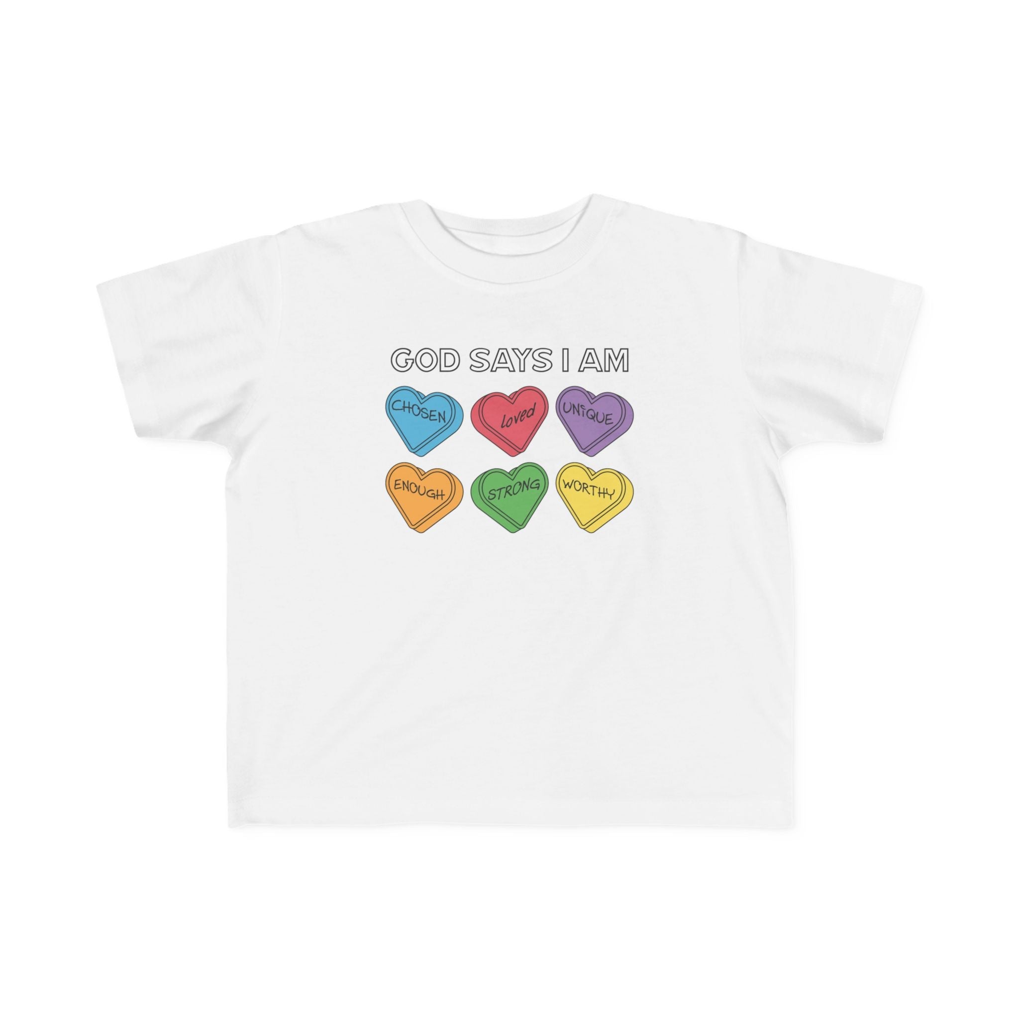 Faith Based Toddler T-Shirt - God Says I Am | Kids clothes by atgodanddesigns