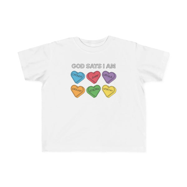Faith Based Toddler T-Shirt - God Says I Am | Kids clothes by atgodanddesigns