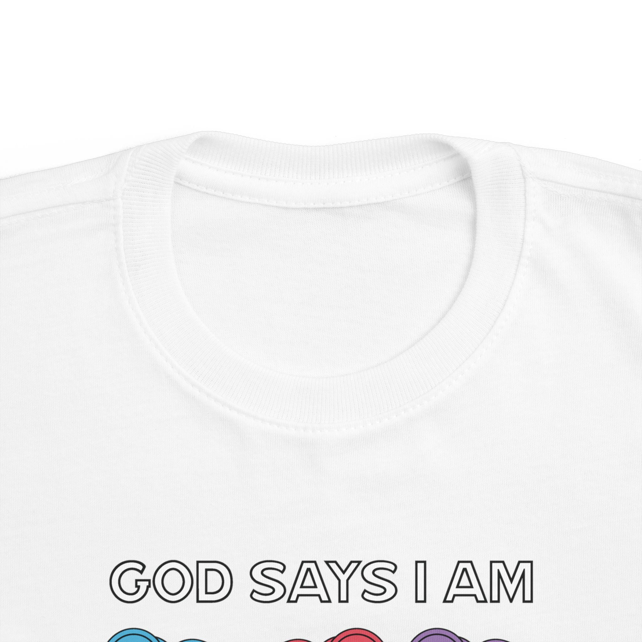 Faith Based Toddler T-Shirt - God Says I Am | Kids clothes by atgodanddesigns
